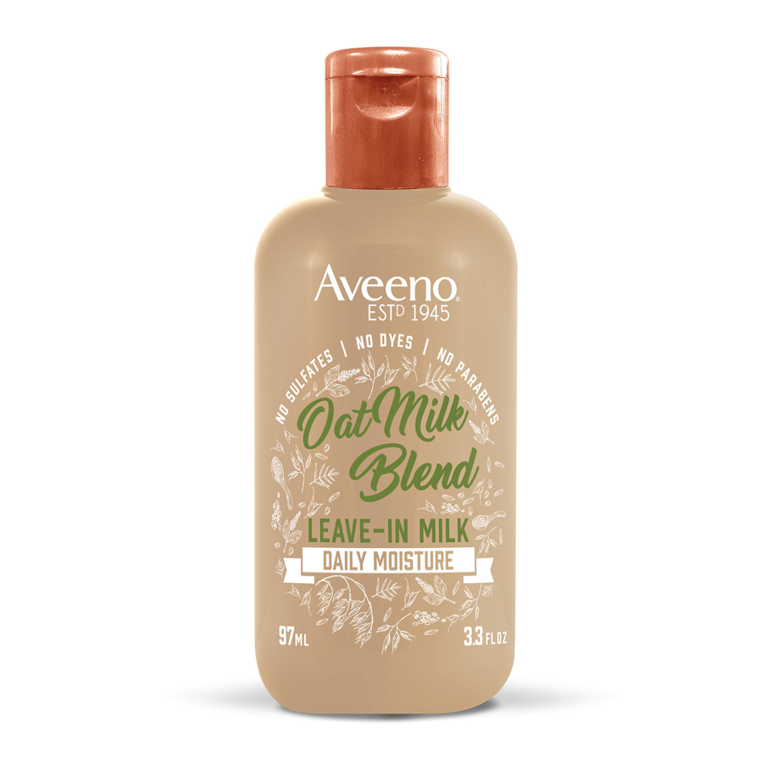 Aveeno Farm-Fresh Oat Milk Leave-In Hair Conditioner Treatment, Lightweight Moisturizer for Dry Damaged Hair, Safe for Color-Tre