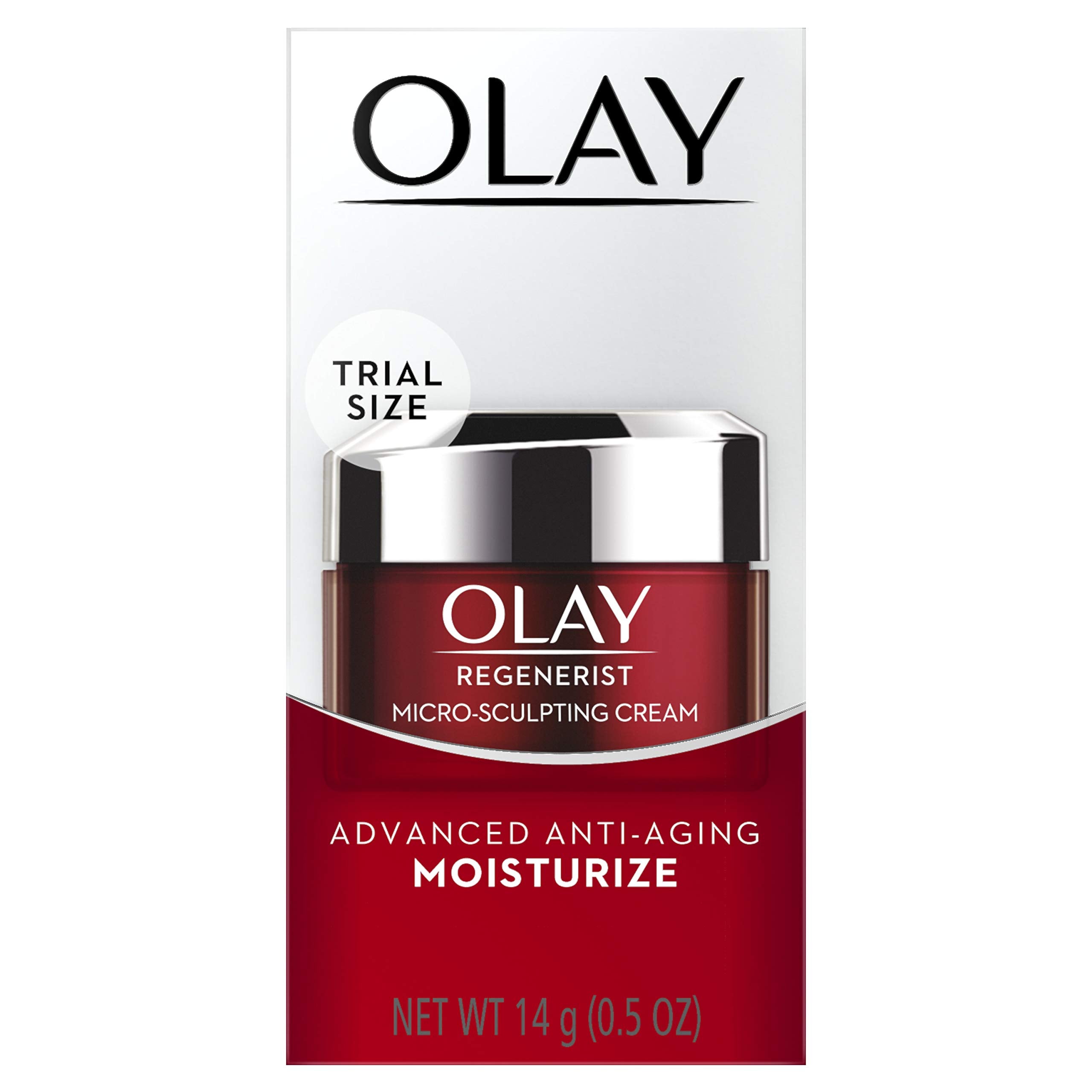 Olay Regenerist Micro-Sculpting Cream, Face Moisturizer, Trial Size, 0.5 Oz