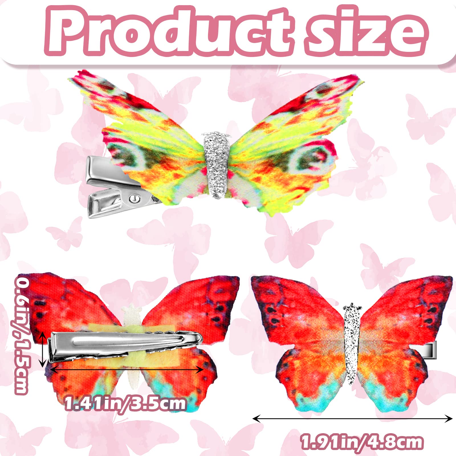 Boao 18 Pieces Glitter Butterfly Hair Clips For Girls Teens Women Hair Accessories (Cute Style)