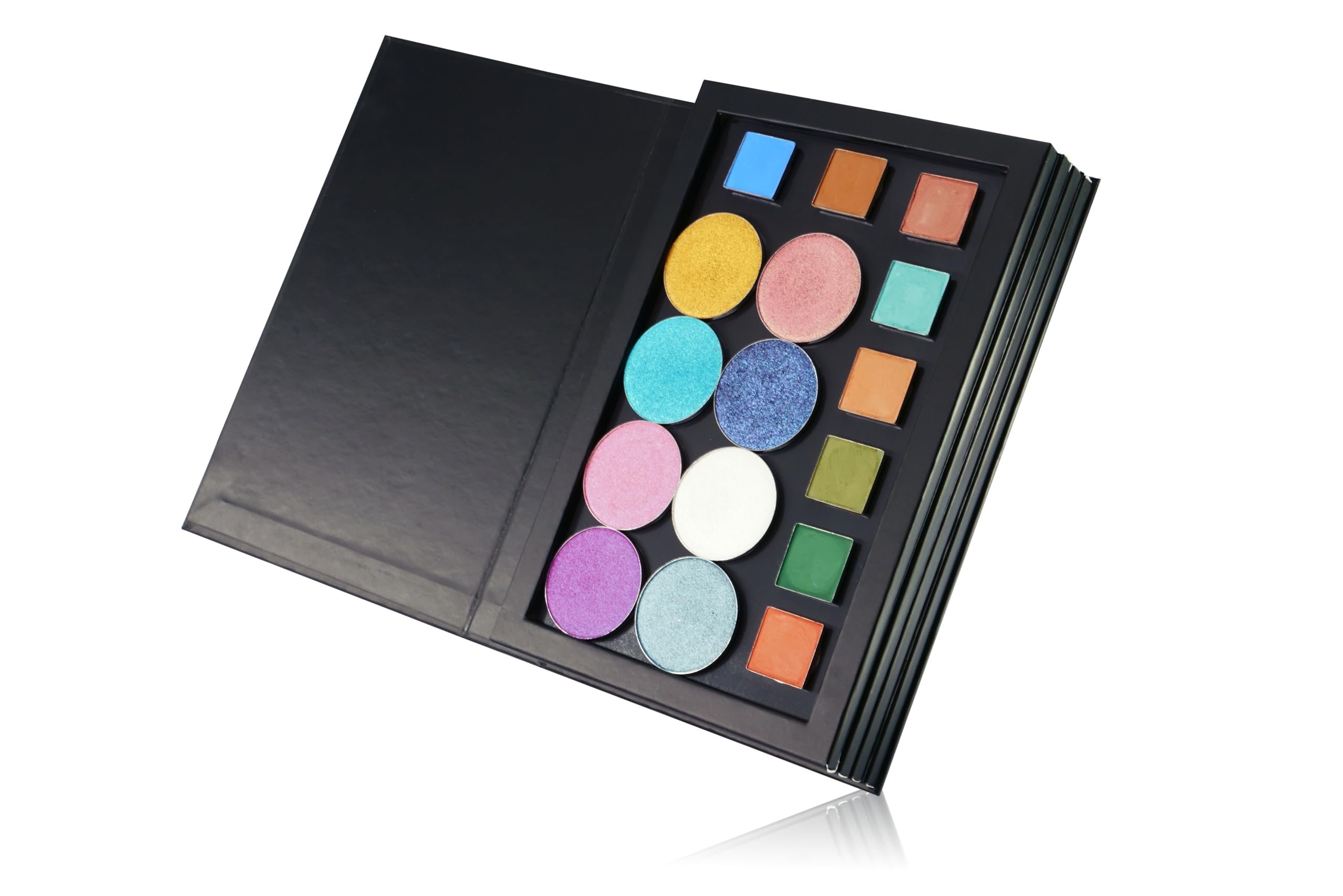 Coosei 4-Layer Book Shaped Magnetic Eyeshadow Palette Empty Makeup Storage Box For Eyeshadow Lipstick Blush Powder Extra Large B