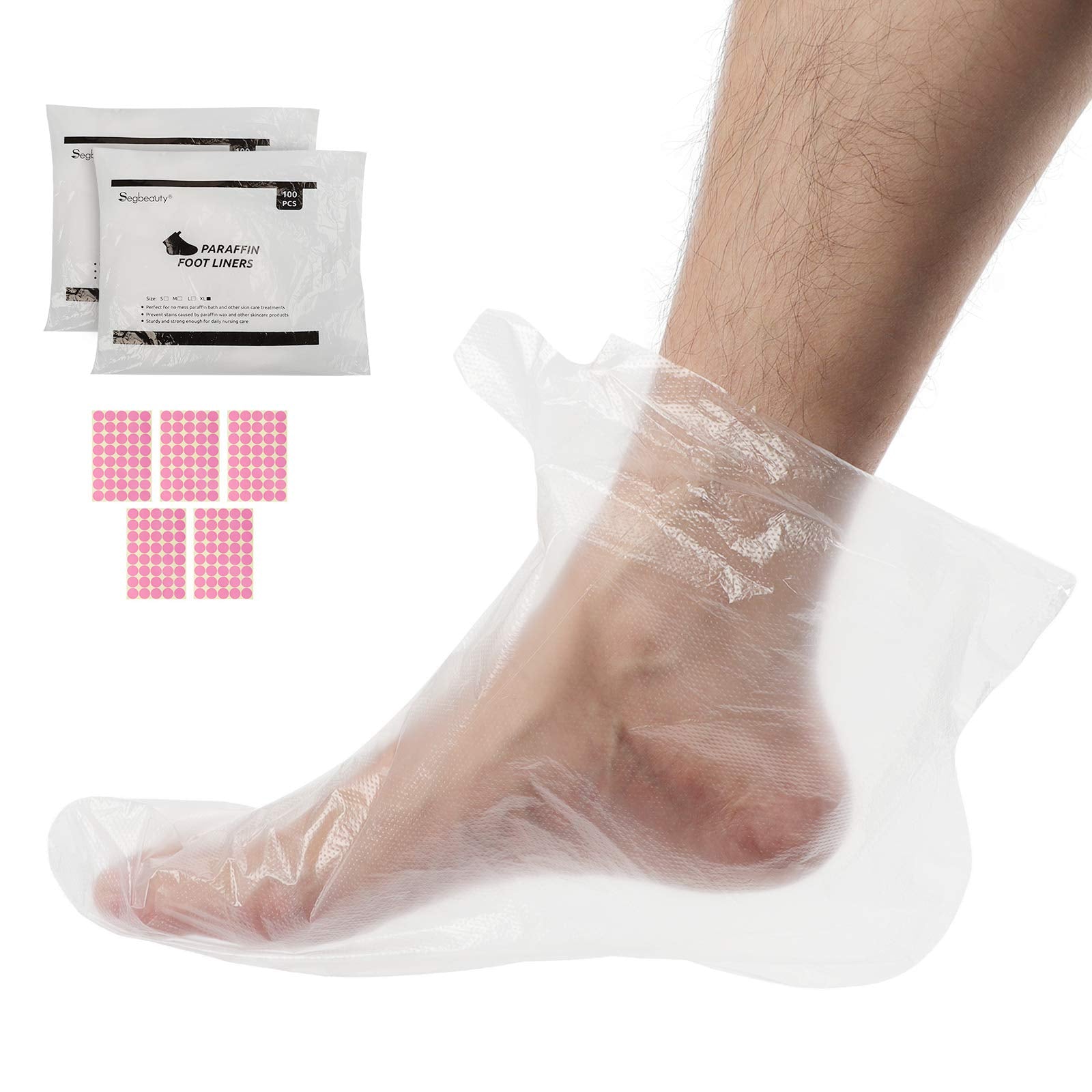 Segbeauty Paraffin Wax Bath Liners For Foot, 200Pcs Extra Large Xl Paraffin Foot Bags, Plastic Paraffin Bath Socks Hot Wax Thera