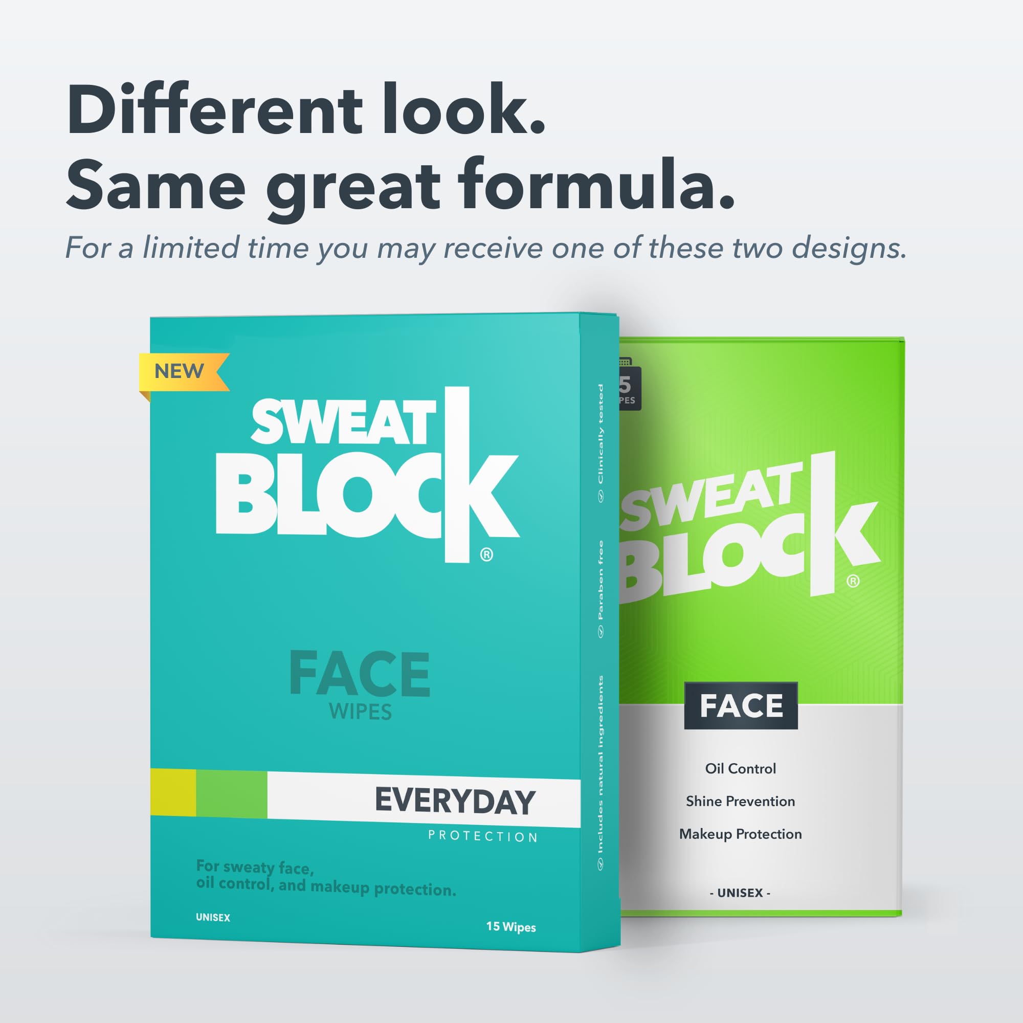 SweatBlock Antiperspirant Face Wipes for Men & Women - 15 Count - Helps Control Oily Skin, Reduce Shine & Facial Perspiration -