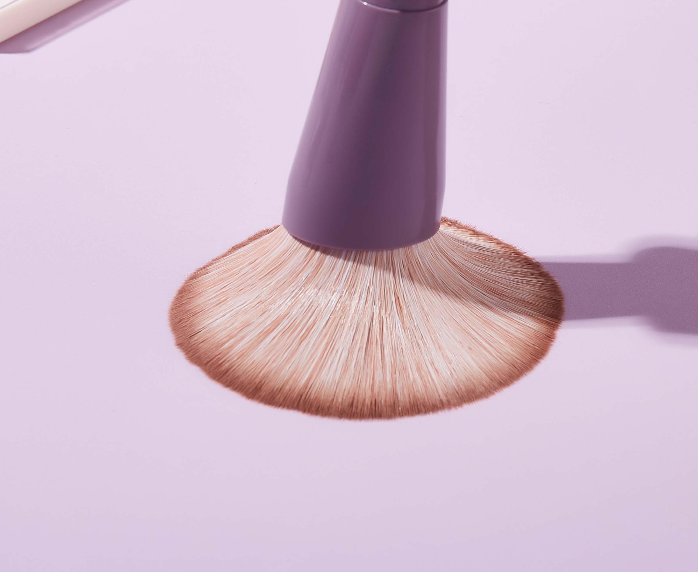 Coshine Portable Travel Makeup Brush Set, 5Pcs Mini Easy-Taken Complete Function Cosmetic Brushes Kit With Case And Mirror