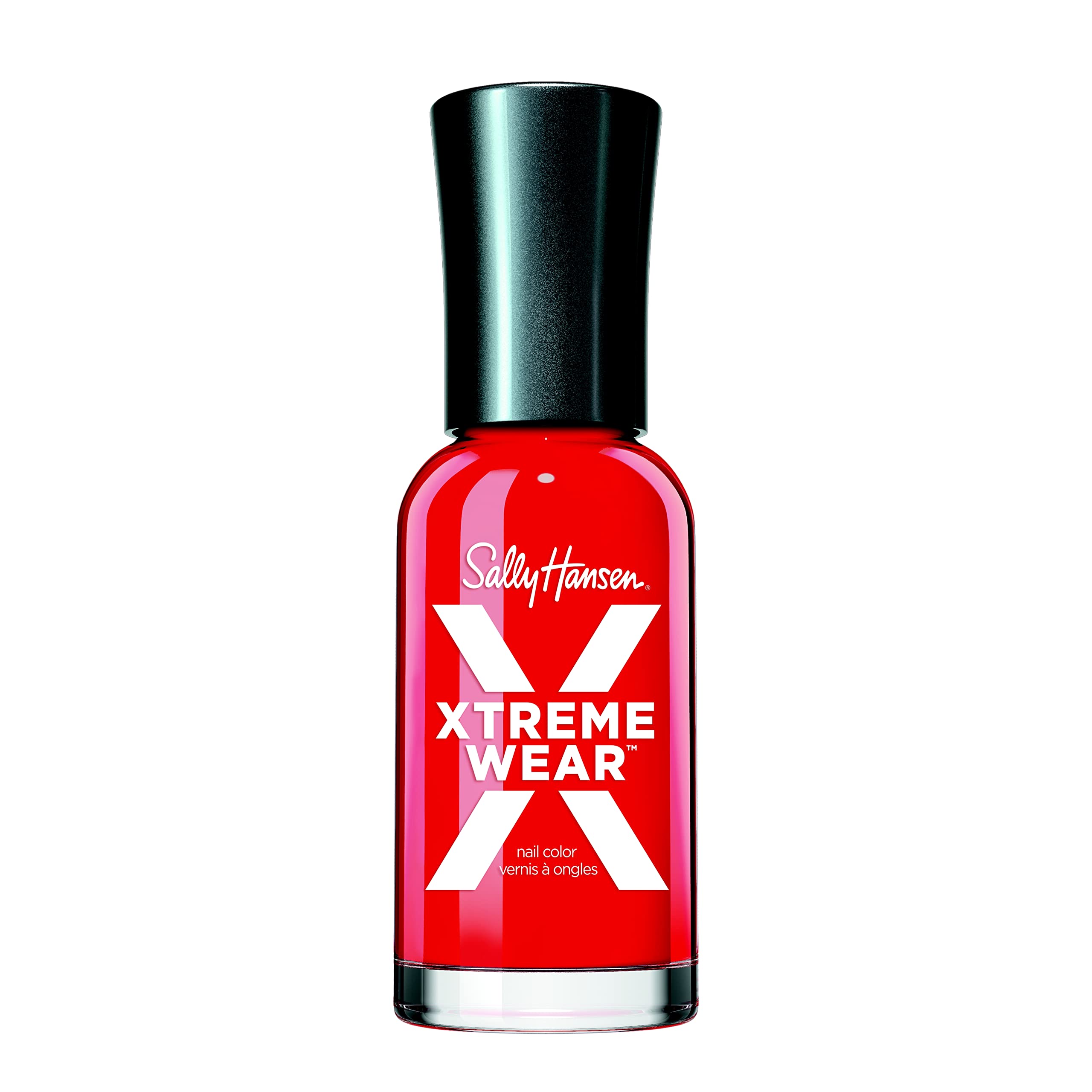 Sally Hansen Xtreme Wear Nail Polish, Streak-Free, Shiny Finish, Long-Lasting Nail Color, Red-ical Rockstar, 0.12 fl oz
