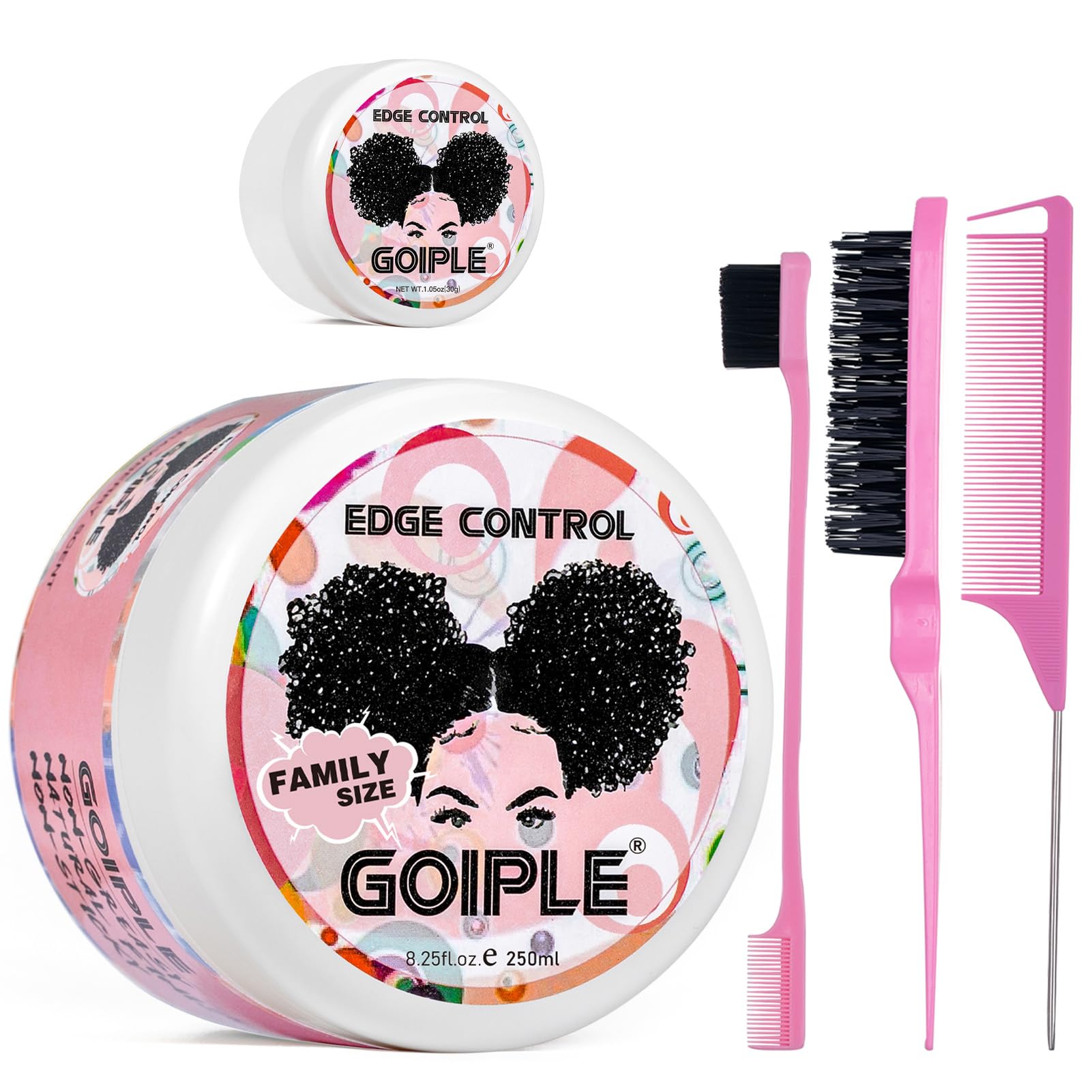 8.25 Oz Edge Control Wax For Women Strong Hold Non-Greasy Edge Smoother, Edge Control For Back Hair Extreme Hold Pack, Hair Gel