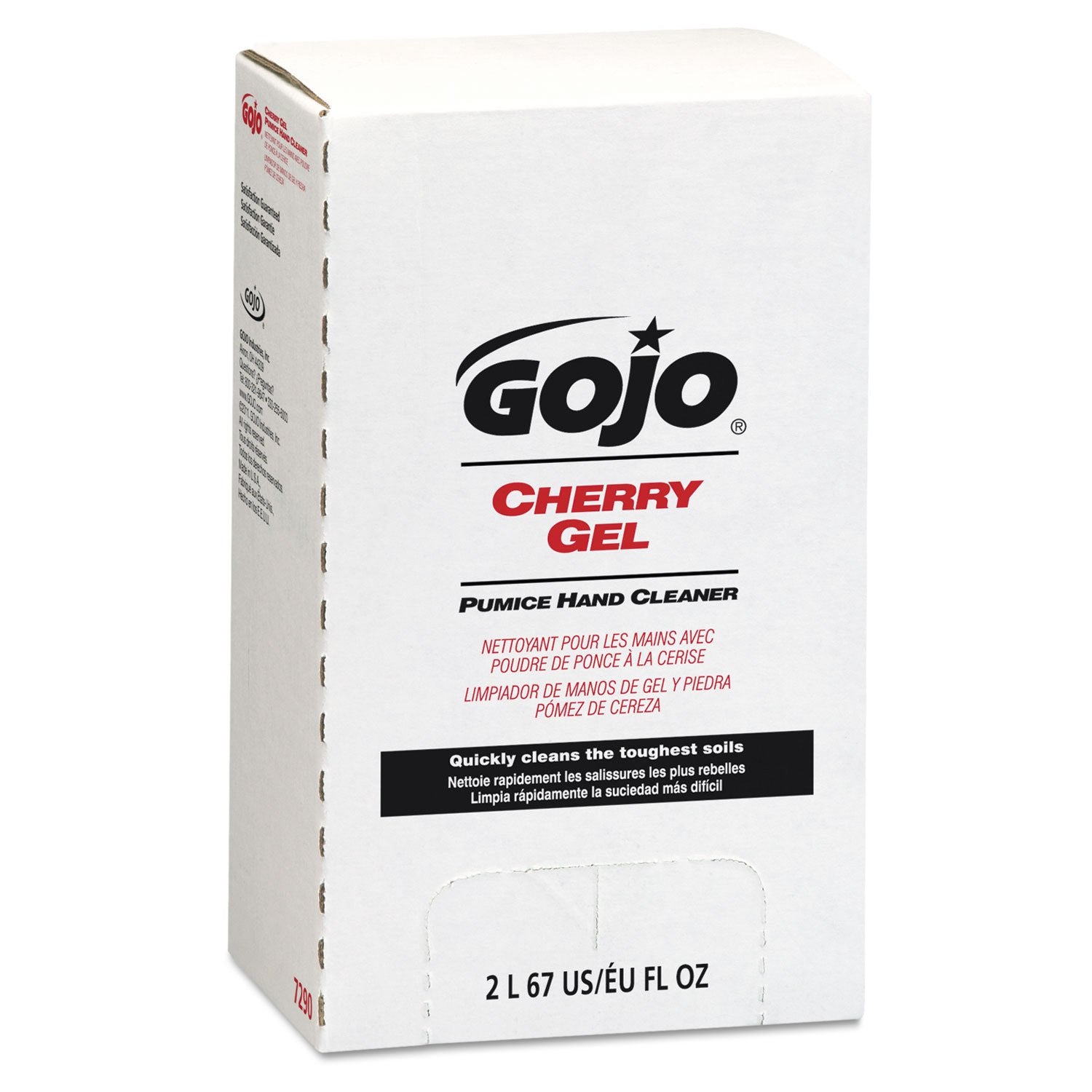 GOJO Cherry Gel Pumice Hand Cleaner, Cherry Scent, 2000 mL Refill PRO TDX Dispenser (Pack of 4) - 7290-04
