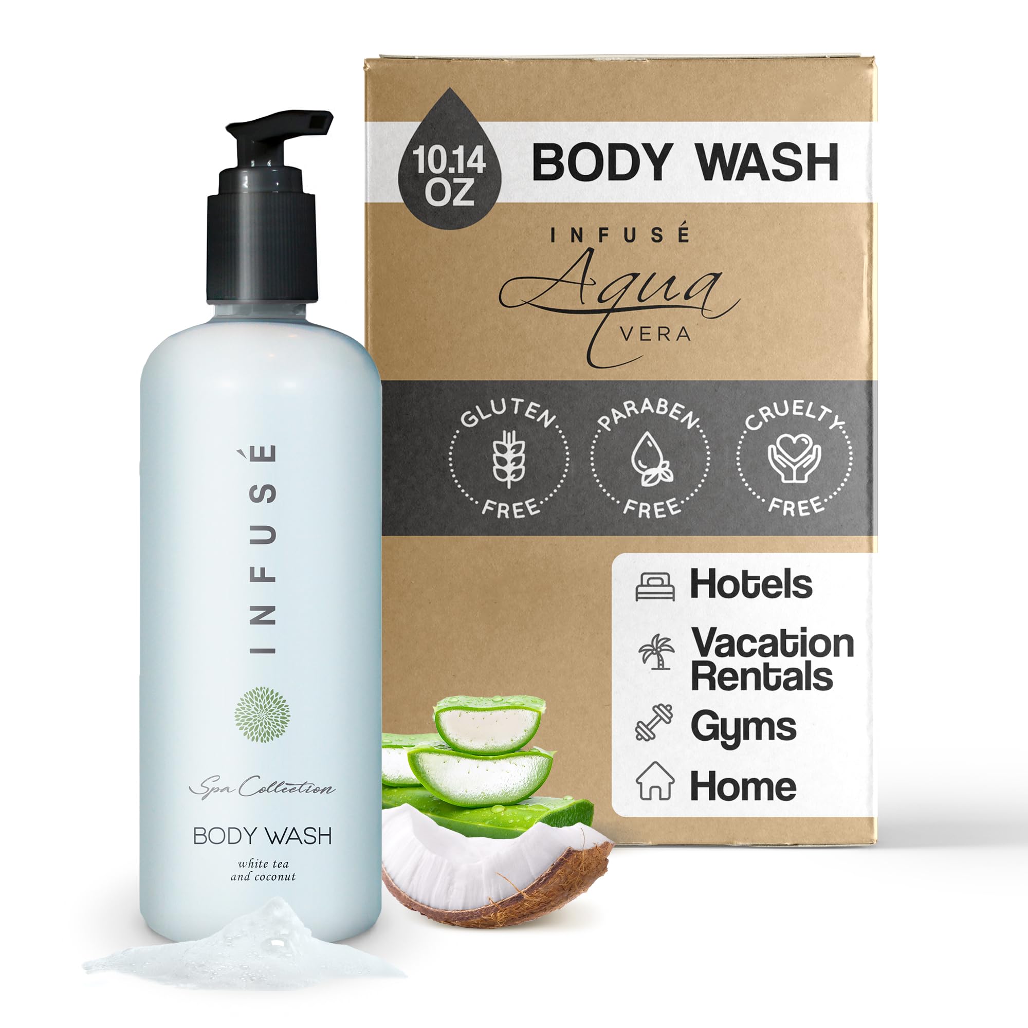 Terra Pure Infuse White Tea and Coconut Body Wash | 400 ml SINGLE