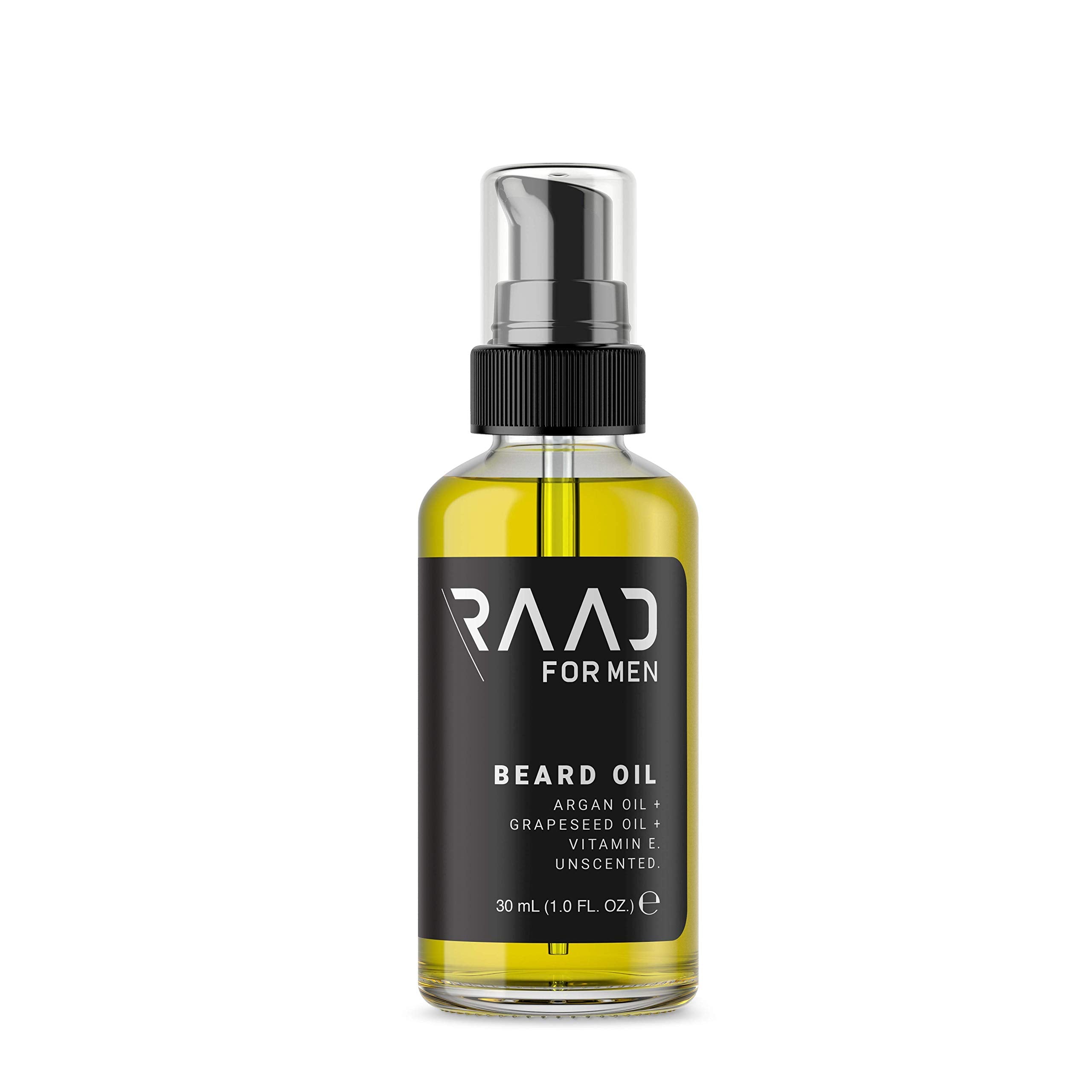 RAAD For Men  Dry to Touch Beard Oil, Formulated with Squalane, Grapeseed Oil & Argan Oil, Natural Ingredients