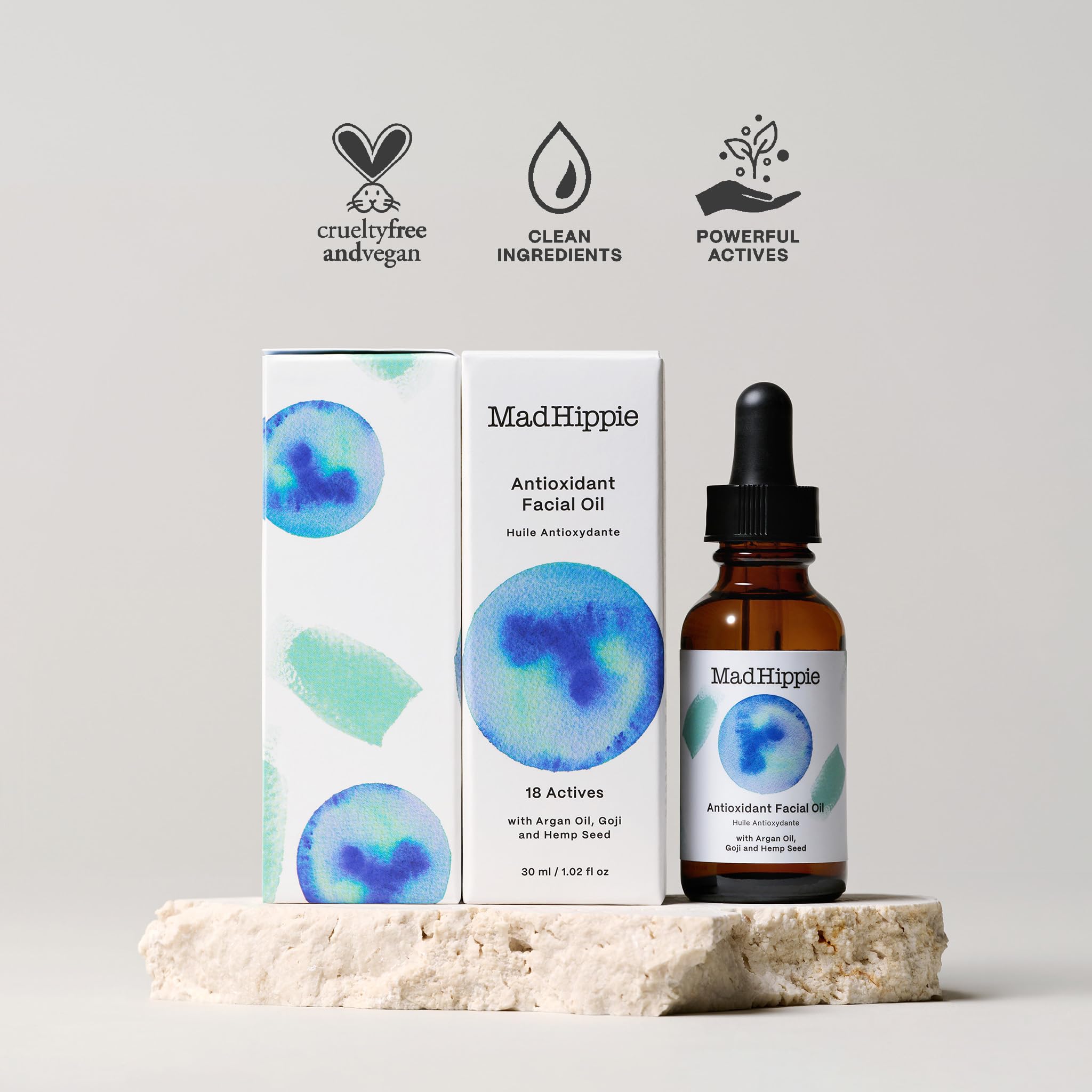 Mad Hippie Antioxidant Facial Oil - Face Oil For Women/Men With Organic Argan Oil, Non-Comedogenic Moisturizer For Face With Nat