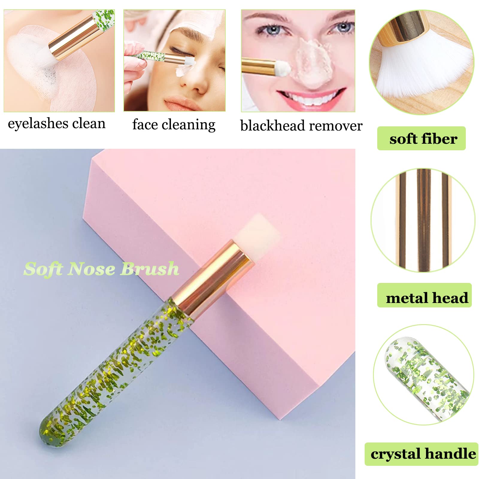 Aremod Eyelash Extension Supplies With Usb Mini Lash Dryer 50 Lash Shampoo Brush 1 Nose Blackhead Facial Cleaning Brush 1 Plasti
