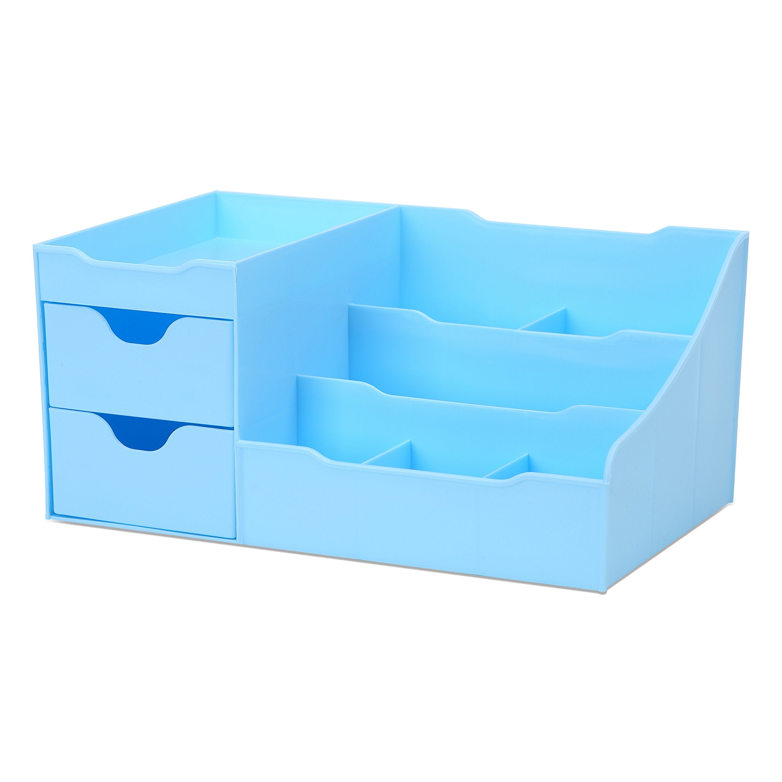 Uncluttered Designs Makeup Organizer With Drawers - Modern Countertop Storage for Cosmetics - Chic Vanity Holder for Cologne, Sk