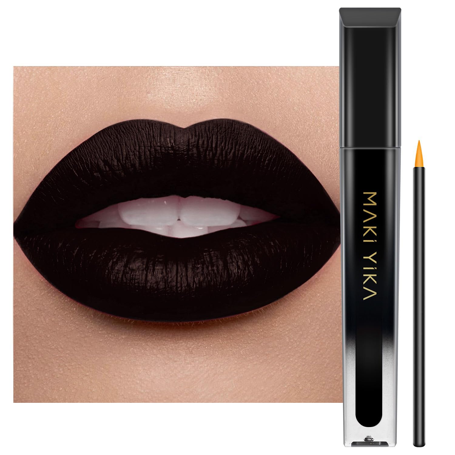 Maki Yika Black Lipstick For Women Color Stay Long Lasting Lipsticks, No Smudge Matte Liquid Lipstick Transferproof Cruelty-Free