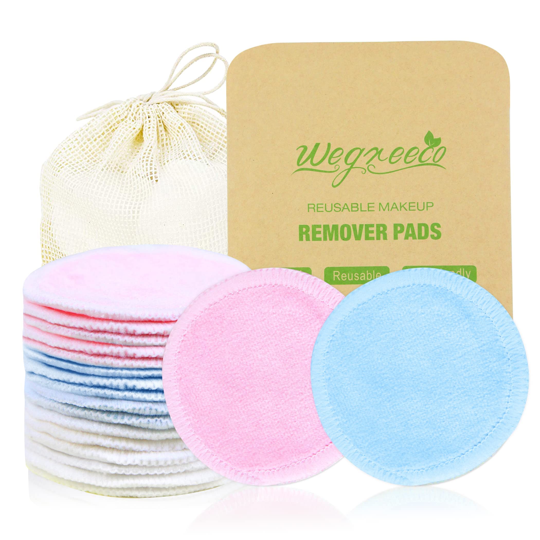 wegreeco Cotton Rounds Reusable -Reusable Makeup Remover Pads for All Skin - Cotton Cloth for Removing Makeup - Reusable Dog Eye