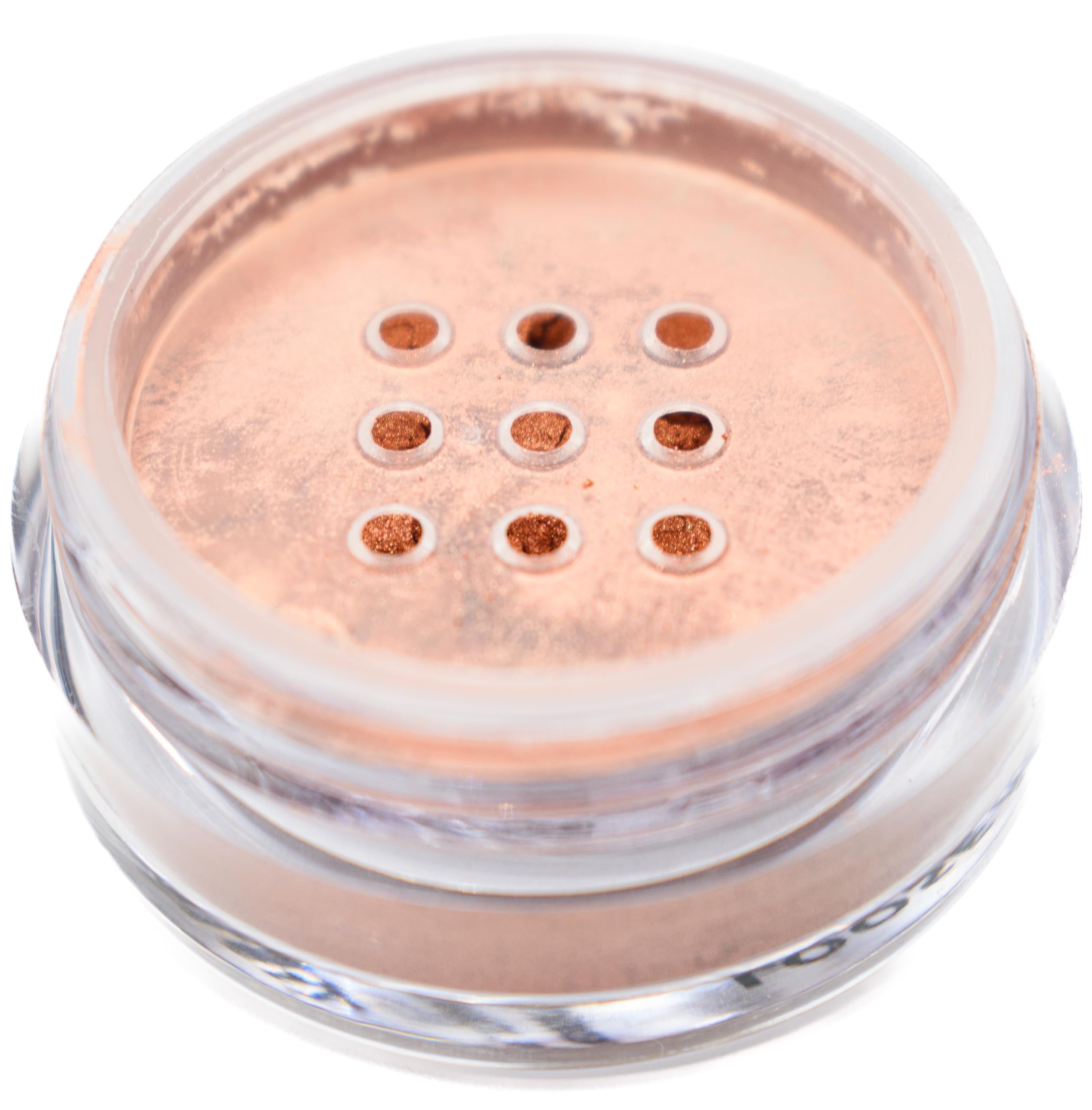 Pure Ziva Copper Light Bronze Pink Mocha Brown Vegan Loose Eyeshadow Powder Pigment, Single Glitter Mineral Dust Jar Pot, Talc &