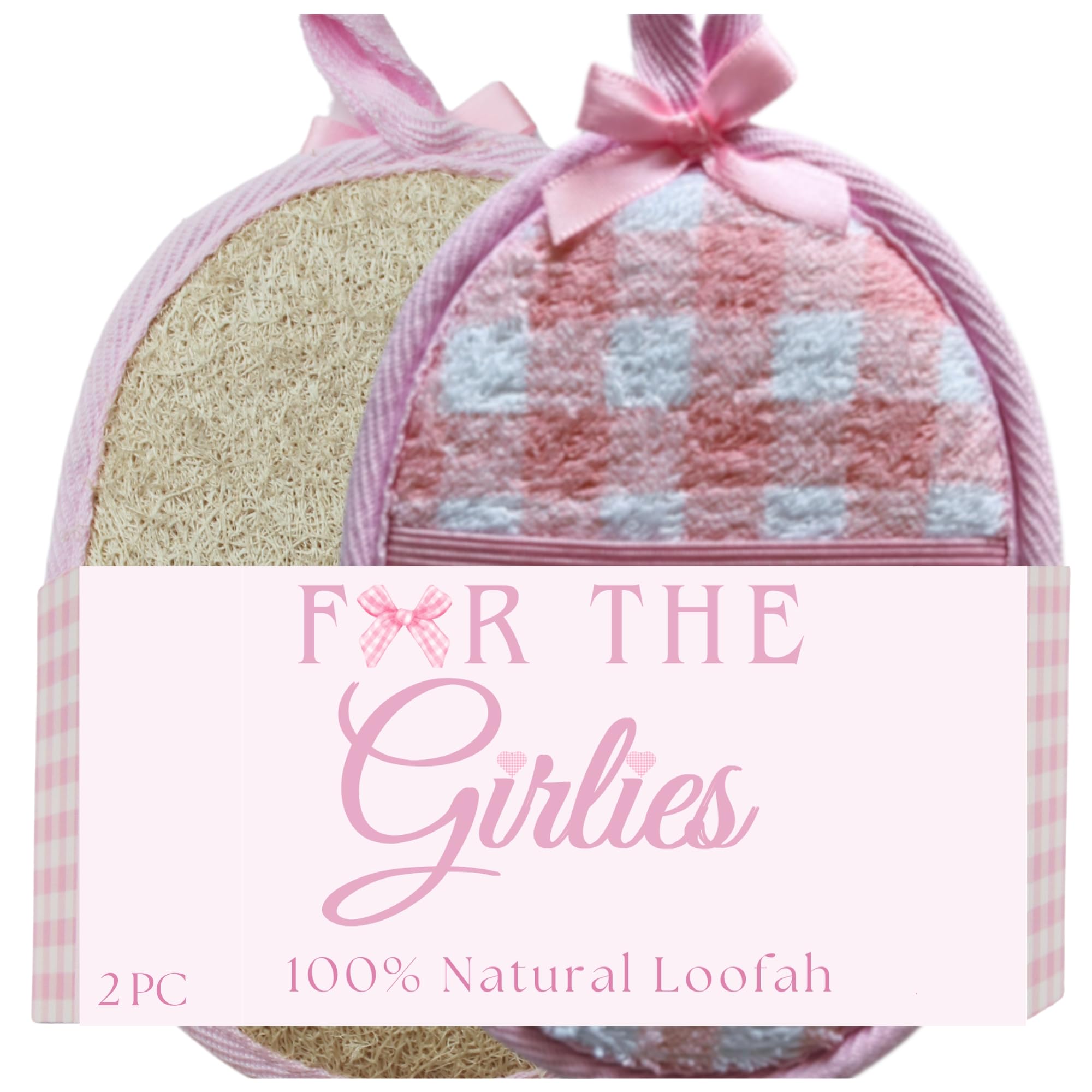 Natural Loofah Exfoliating Body Scrubber For Women Made With Natural Egyptian Loofa Sponge, Bath Shower Luffa Lufa For Face And