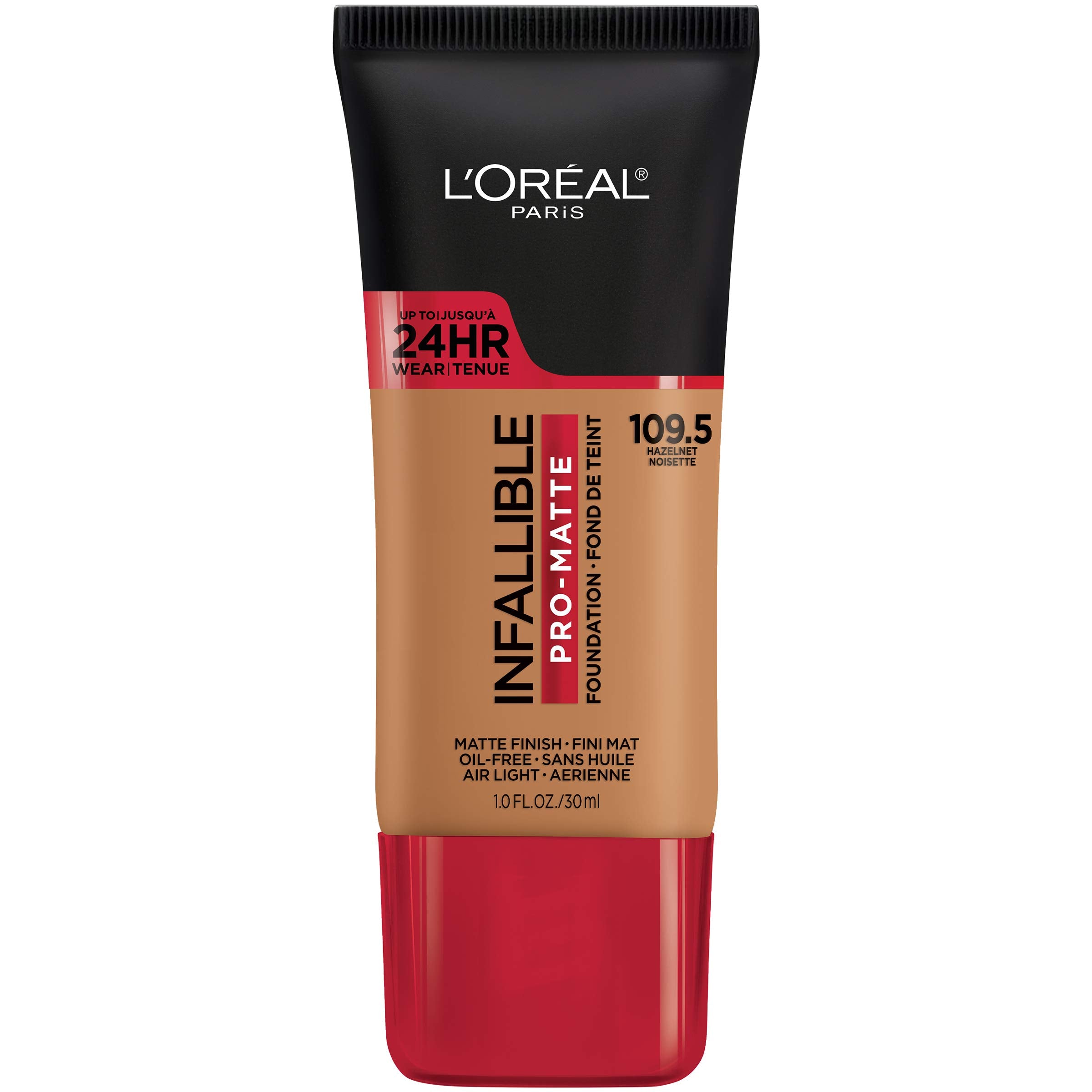 LOreal Paris Cosmetics Makeup Infallible Pro-Matte Liquid Longwear Foundation, Hazelnut Beige, 1 fl oz