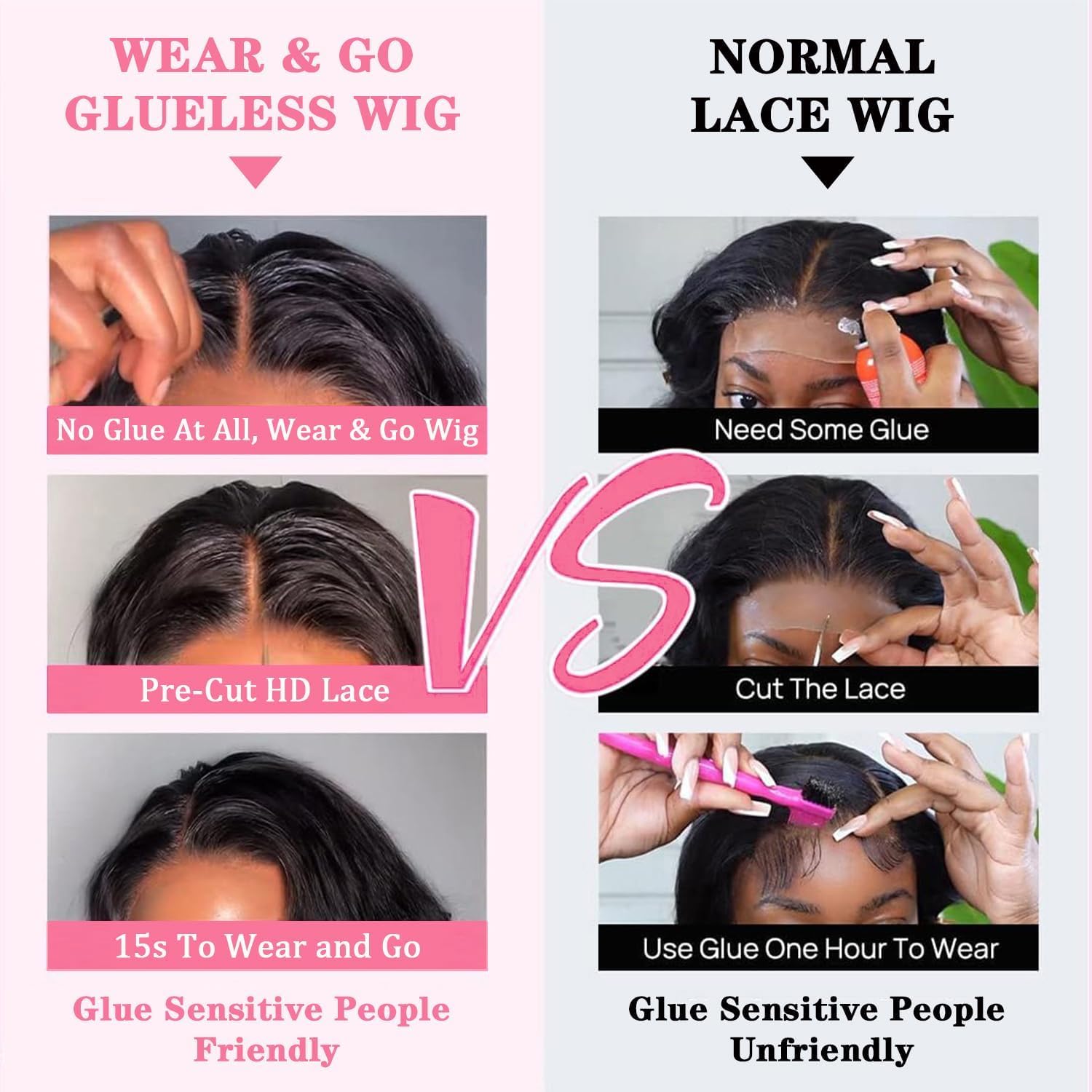 Blockice Wear And Go Glueless Wig Human Hair Pre Cut Lace Wigs For Black Women Body Wave Lace Front Wigs Human Hair Pre Plucked