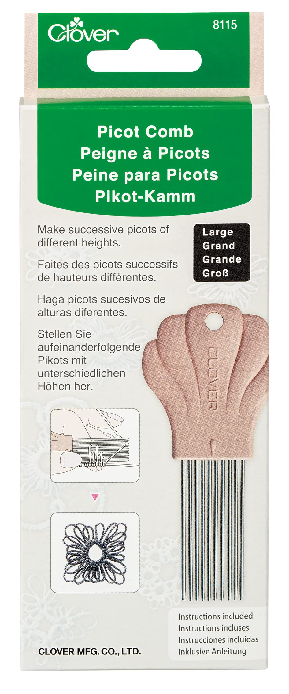 Clover Picot Comb - Large