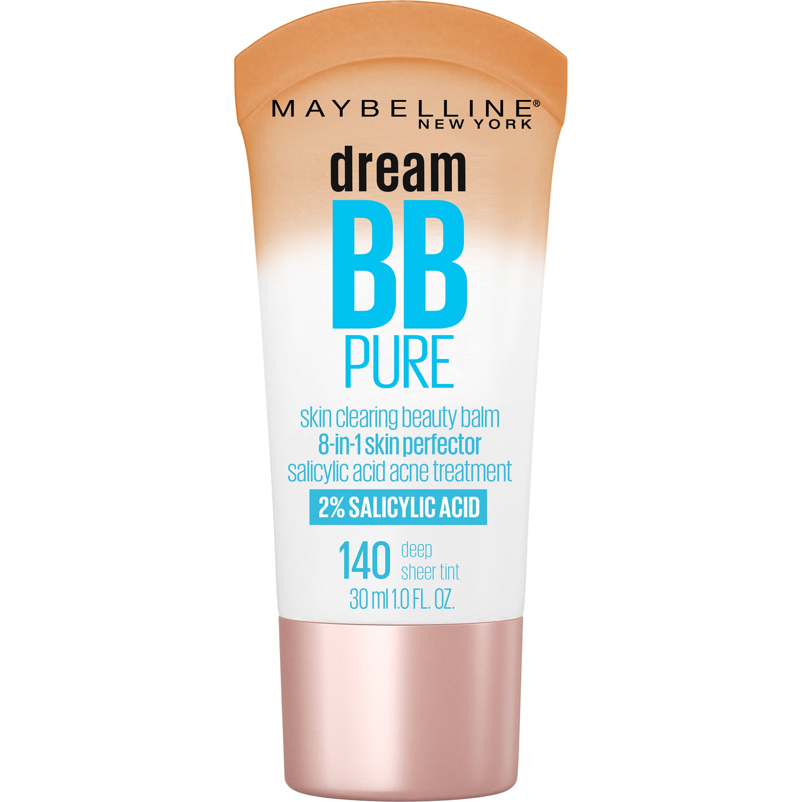 Maybelline Dream Pure Skin Clearing Bb Cream, 8-In-1 Skin Perfecting Beauty Balm With 2% Salicylic Acid, Sheer Tint Coverage, Oi
