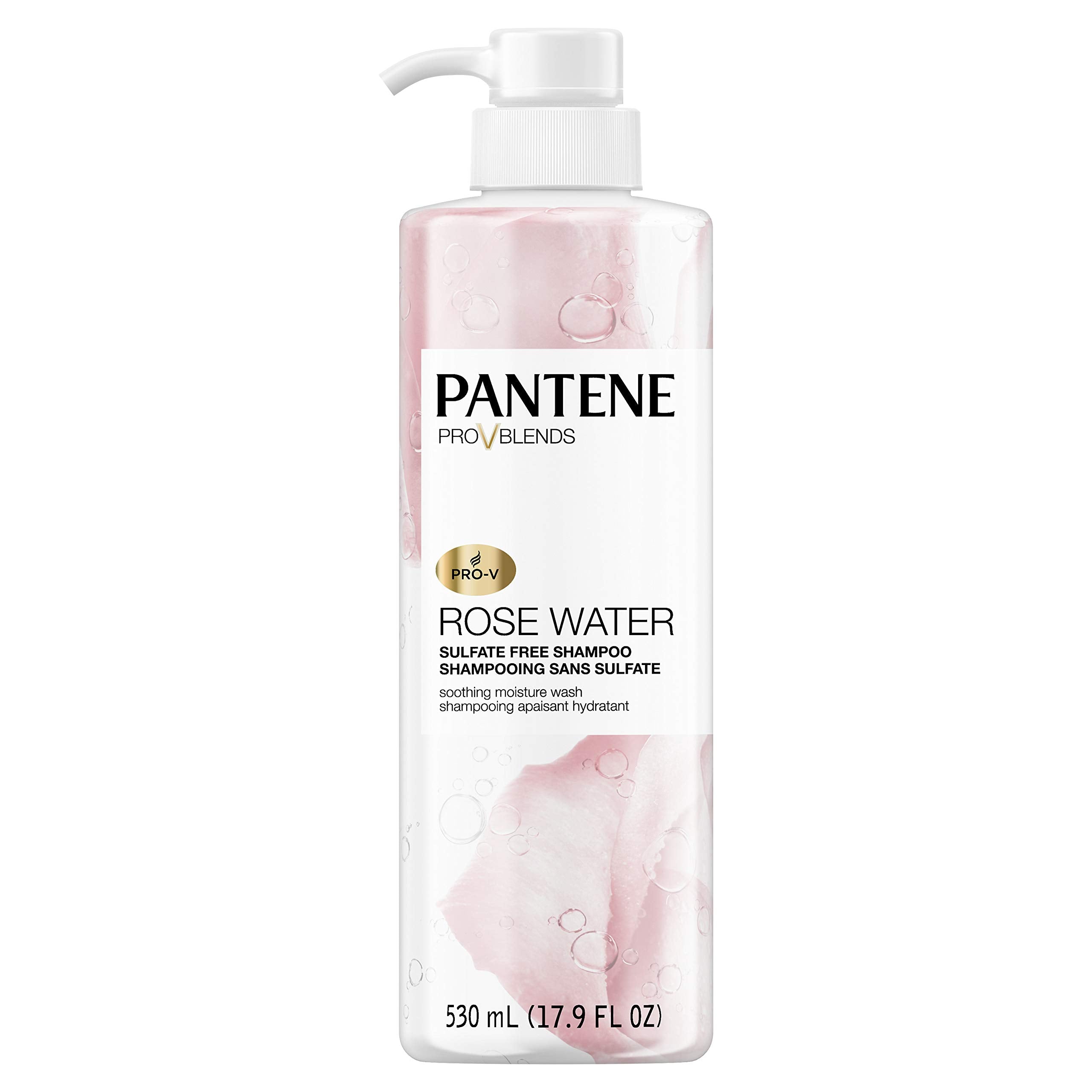 Pantene, Shampoo, Sulfate, Paraben And Dye Free, Pro-V Blends, Soothing Rose Water, 17.9 Fl Oz