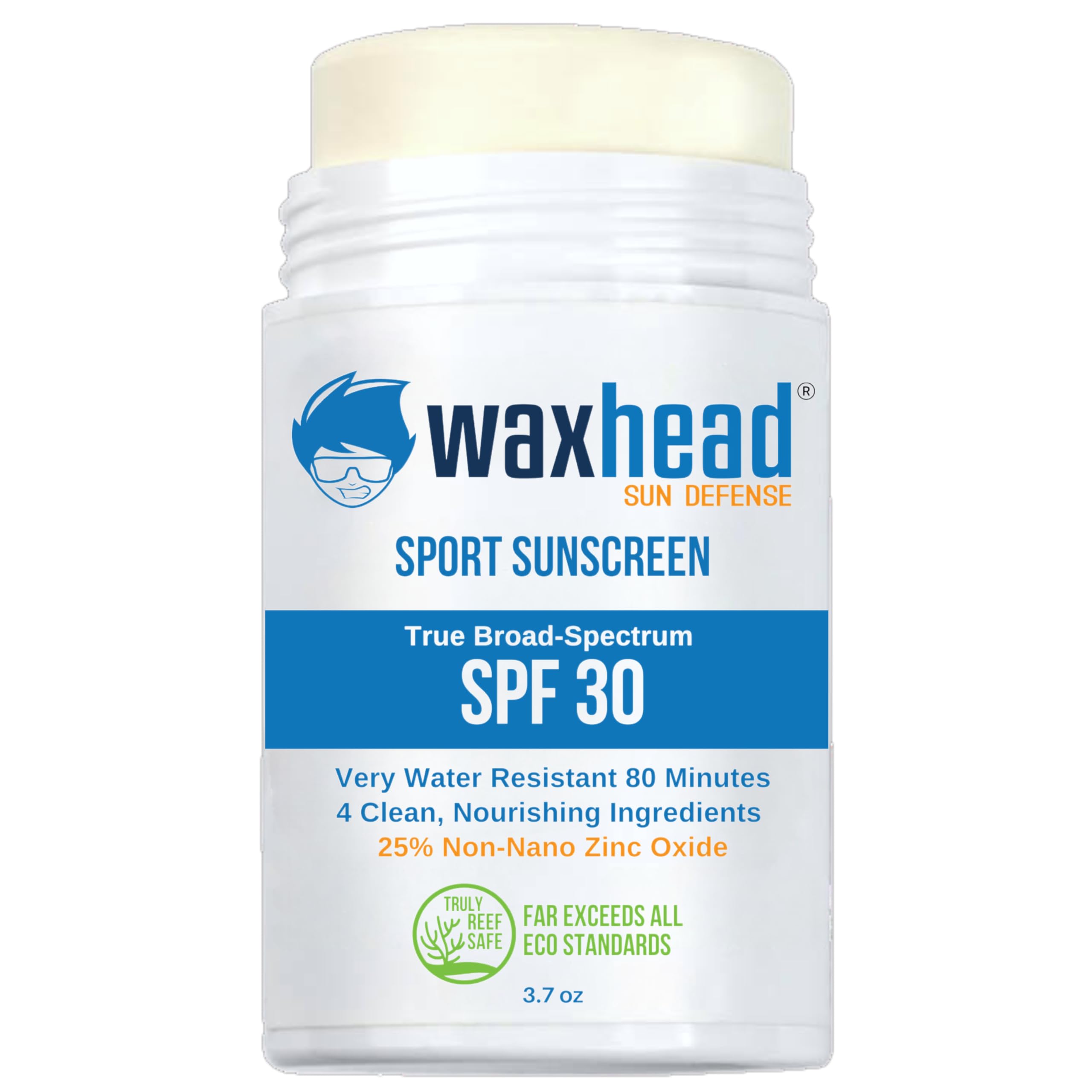 Waxhead Coral Reef Safe Sunscreen Stick - Zinc Oxide Sunscreen, Tattoo Sunscreen Stick Mineral Sunscreen Face Sunscreen Stick, B