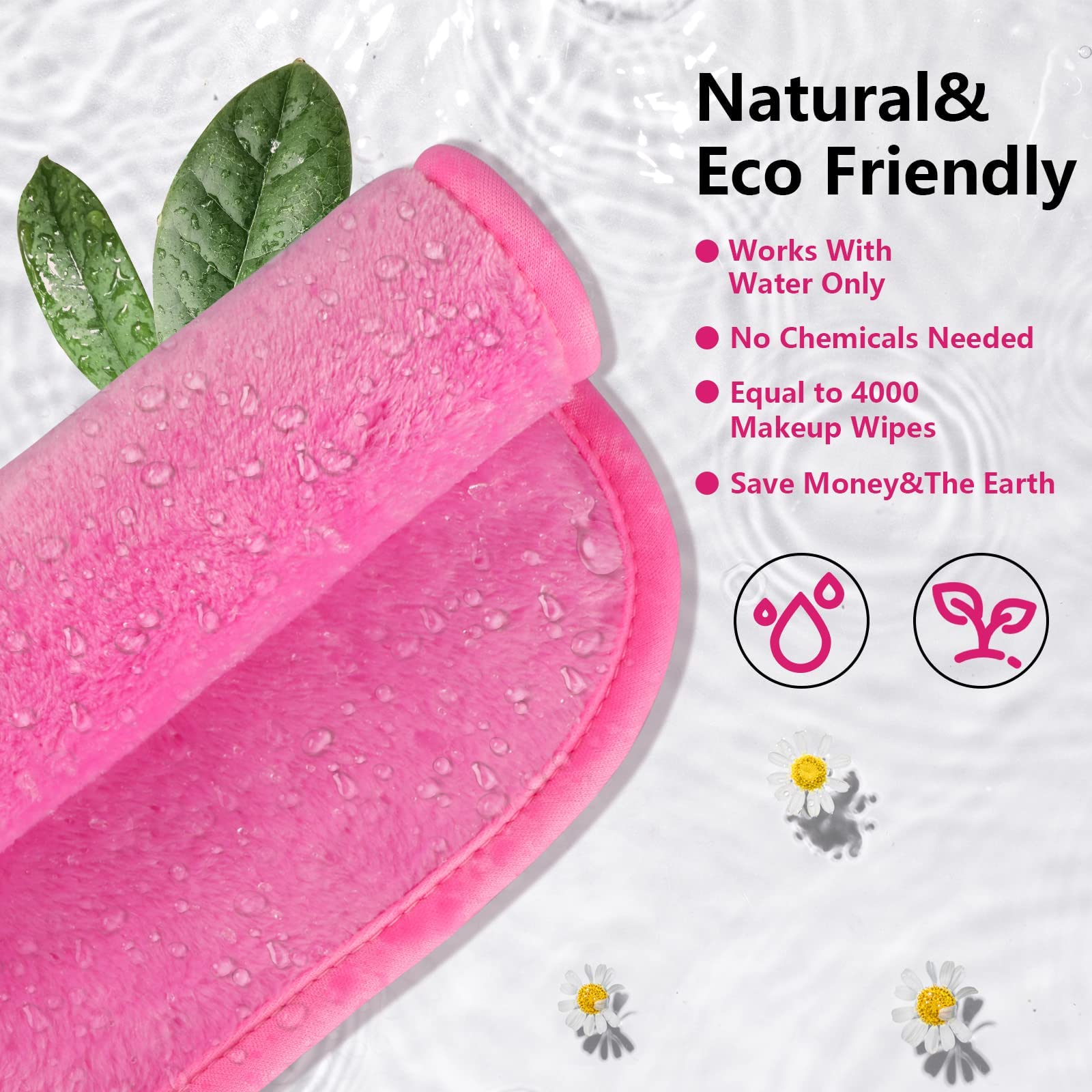 Orighty Makeup Remover Cloths 12 Pack, Reusable Microfiber Facial Cleansing Cloths, Remove Instantly Dirt, Makeup&Waterproof Mas
