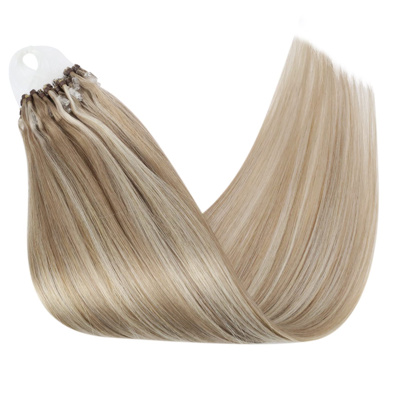 Sunny Micro Hair Extensions Human Hair Ash Blonde Highlight Bleach Blonde Micro Bead Human Hair Extensions Blonde Highlight Micr