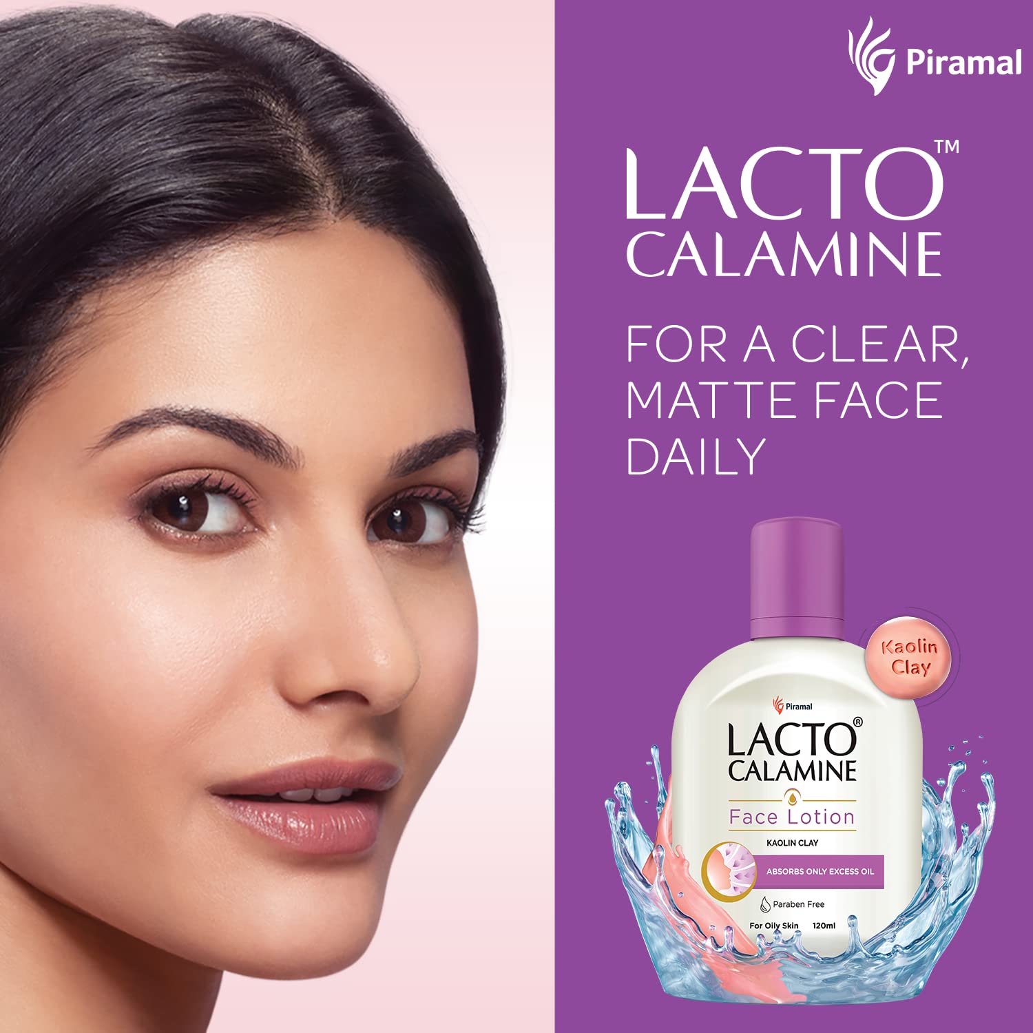 Lacto Calamine Daily Face Moisturizing Lotion for Oily Skin, 4.06 Fl Oz (120 ml), for Pimples, Acne, Dark Spots, and Blackheads