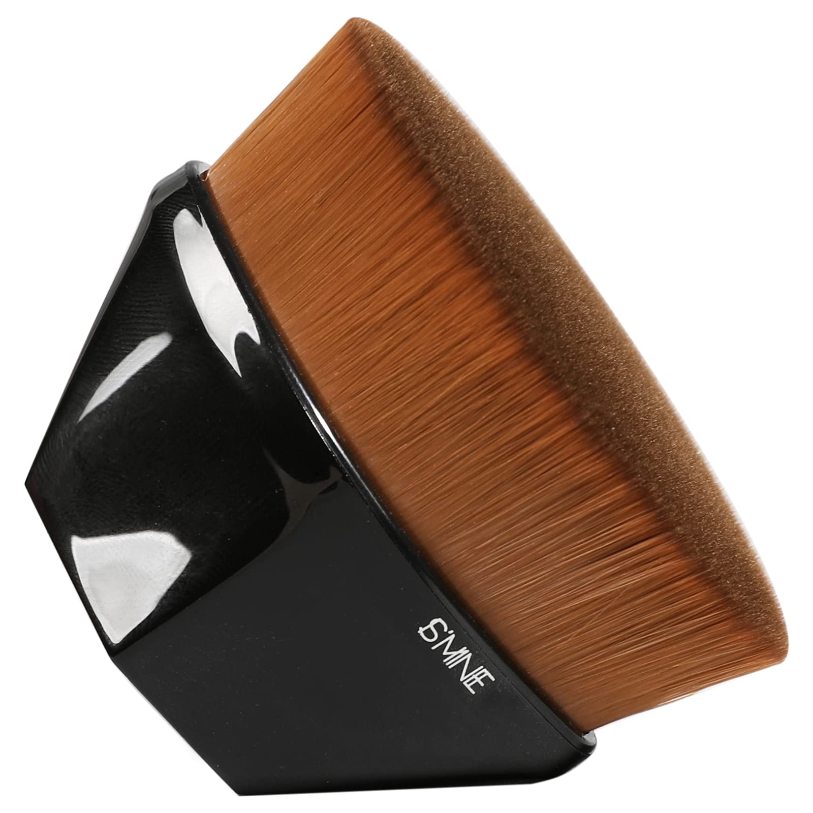 ISMINE Foundation Makeup Brush Flat Top Kabuki Hexagon Face Blush Liquid Powder Foundation Brush for Blending Liquid, Cream or F