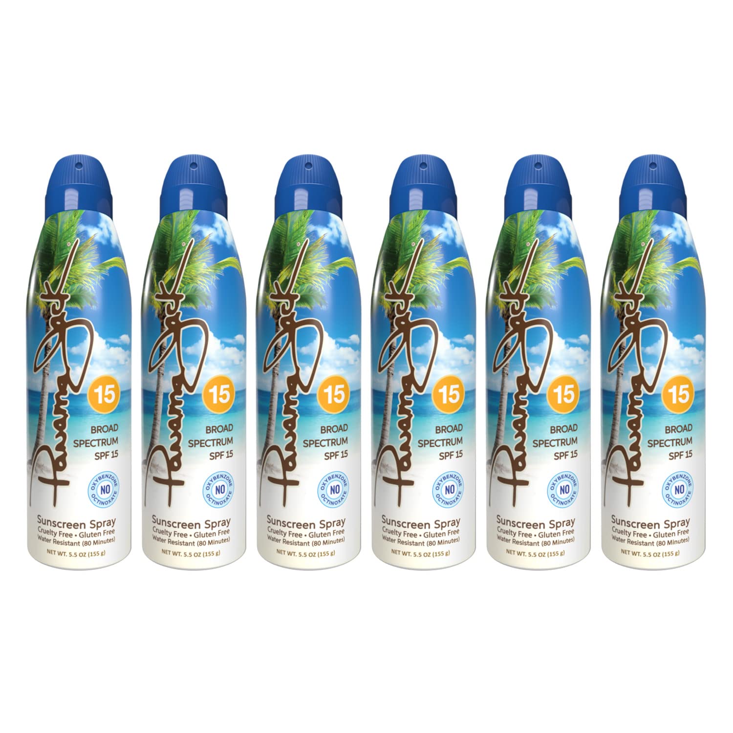 Panama Jack Continuous Spray Sunscreen - Spf 15, Broad Spectrum Uva/Uvb Protection, Paba, Paraben, Gluten & Cruelty Free, Water