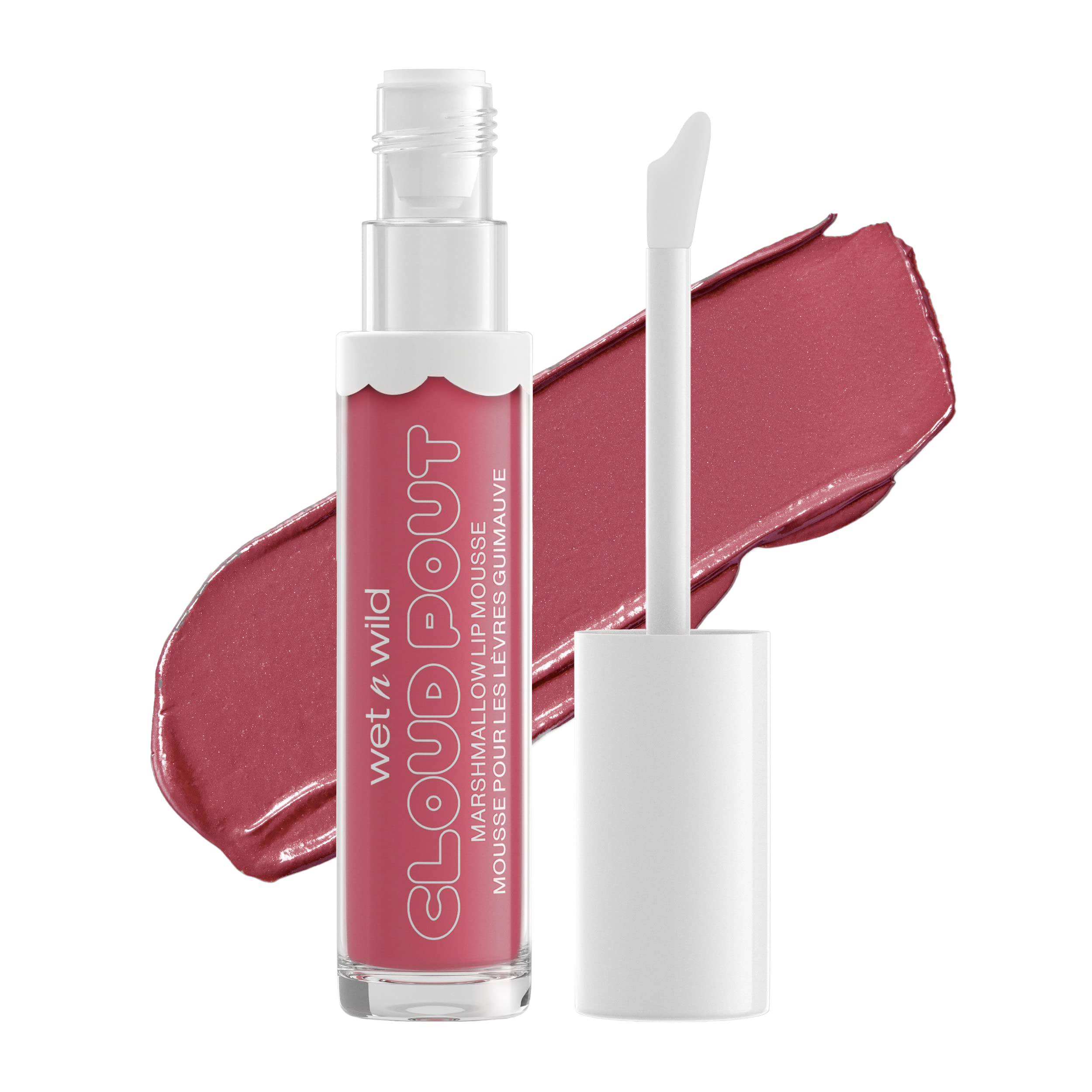 Wet N Wild Lip Cream Cloud Pout W/Marshmallow, Pink Marsh To My Mallow  Argan Oil  Vitamin E