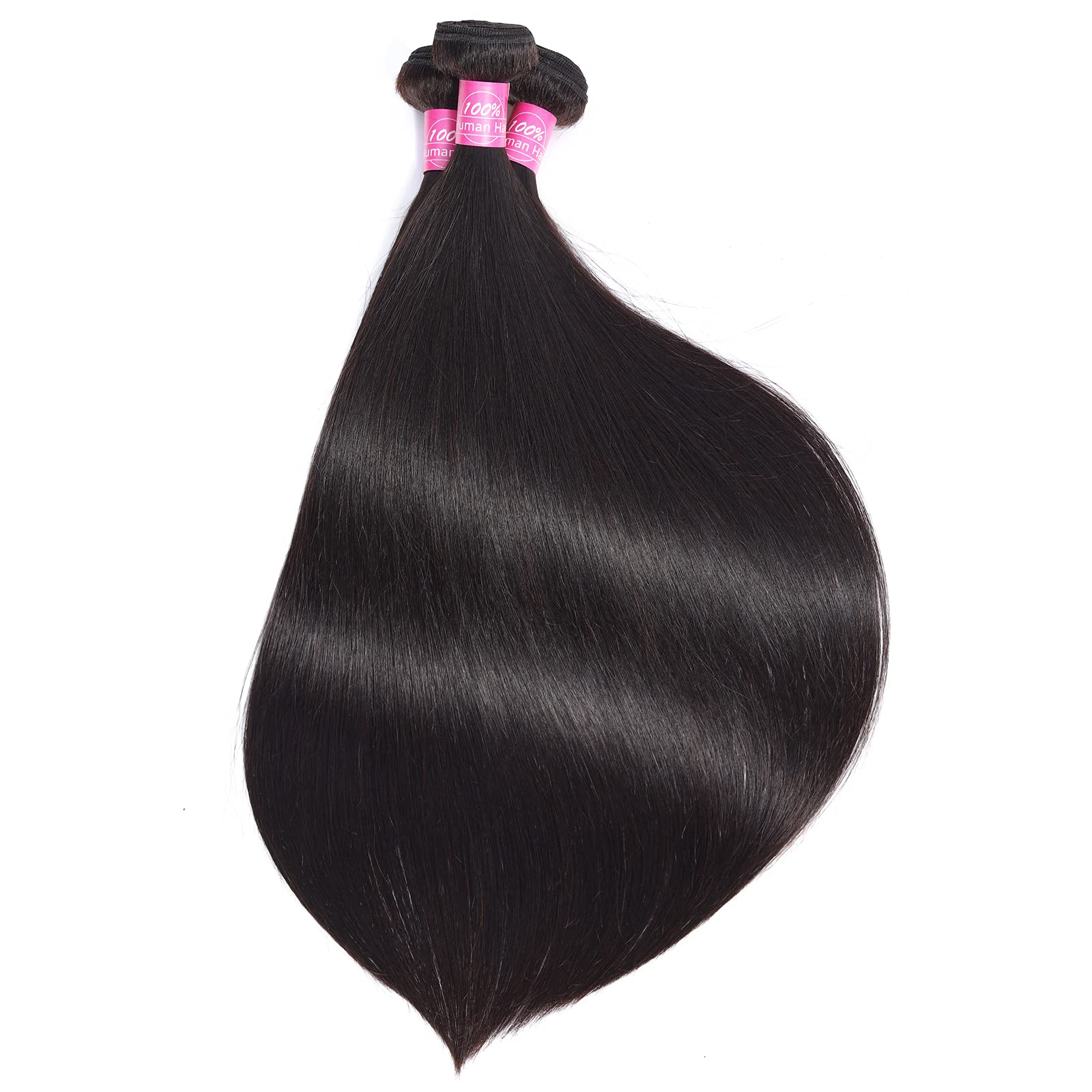 Fq Peruvian Straight Human Hair Bundles With Closure(20 22 24+16 Closure) Unprocessed Virgin Human Hair 3 Bundles With Closure 1
