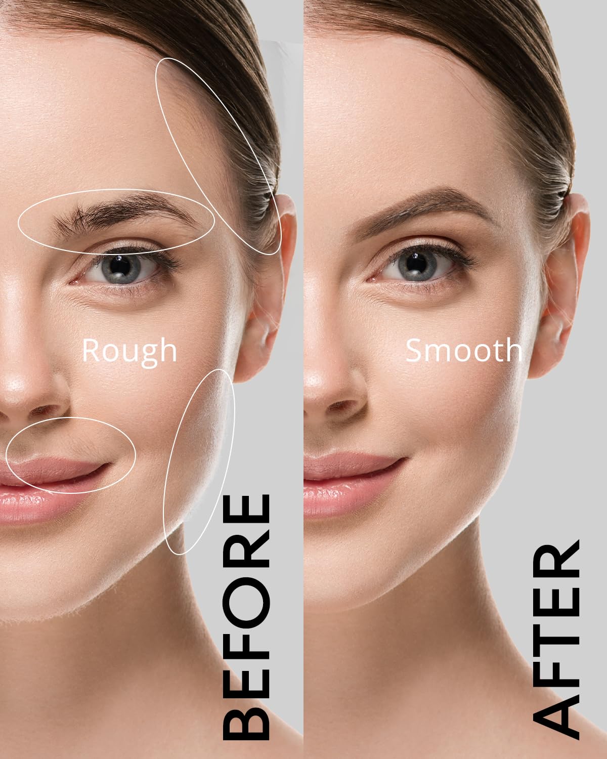 Vg Vogcrest Eyebrow Hair Trimmer: Rechargeable Facial Hair Removal Device For Removing Unwanted Peach Fuzz From Lips Chin Neck A