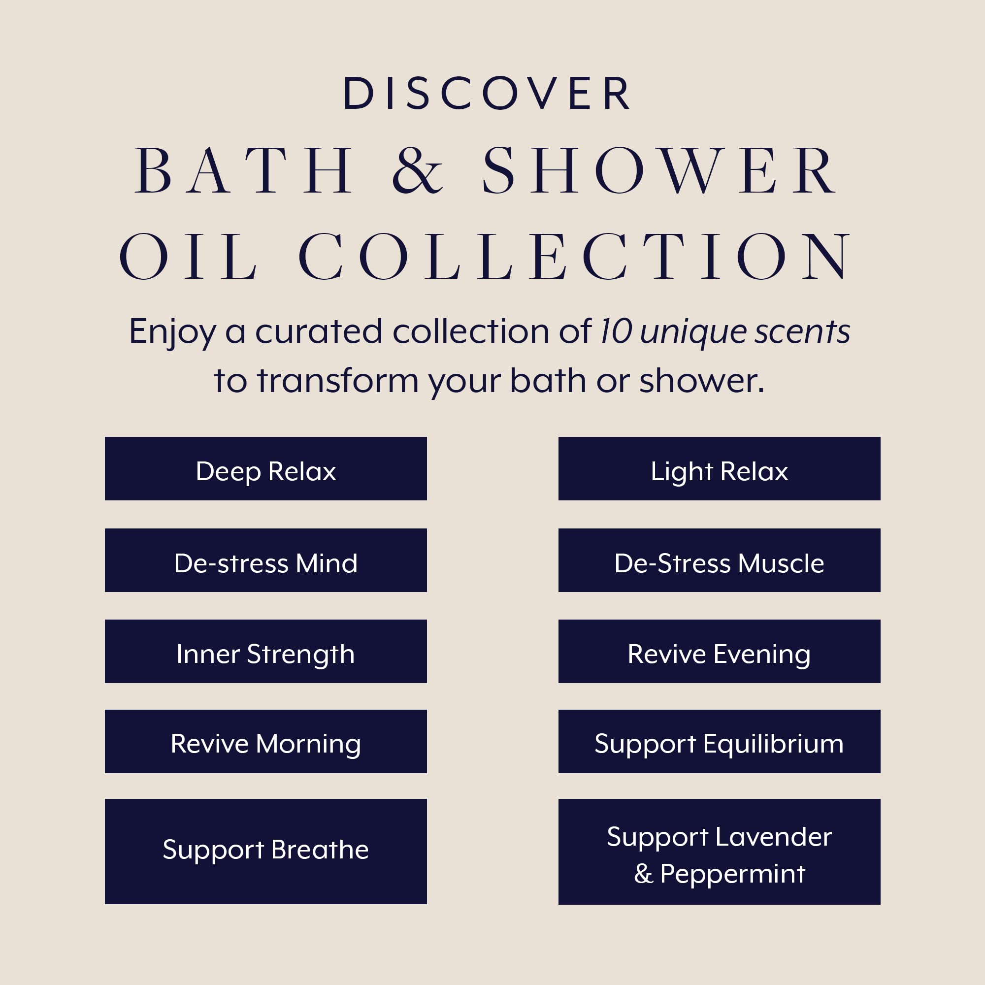 Aromatherapy Associates Essential Oil Blends - Luxury Shower Oil Set, 10 Pack (0.10fl oz Each), Gift Boxed for Daily Aromatherapy Care