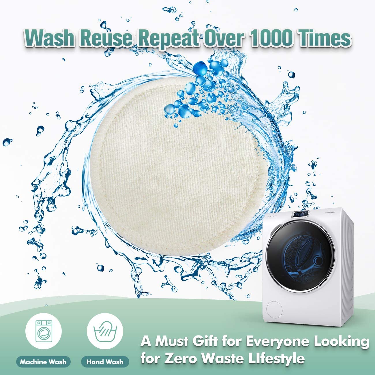 Wegreeco Cotton Rounds Reusable -Reusable Makeup Remover Pads For All Skin - Cotton Cloth For Removing Makeup - Reusable Dog Eye