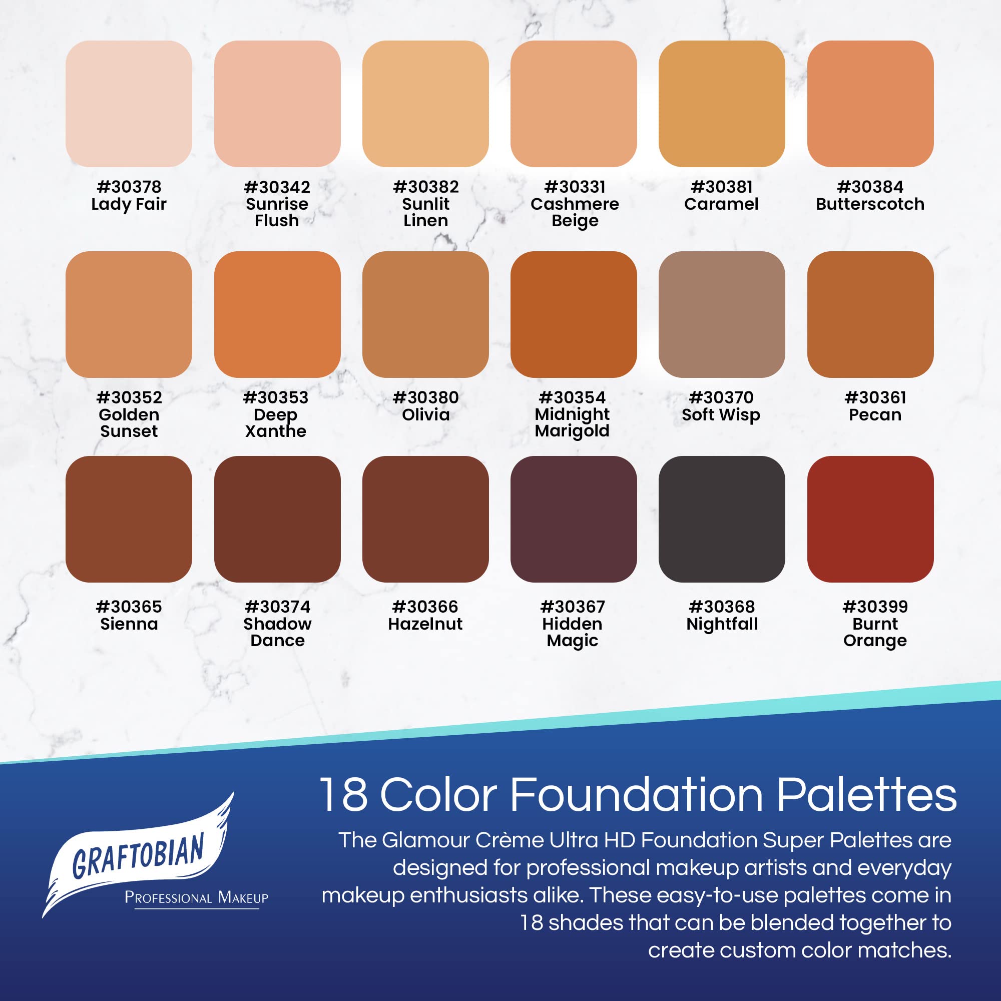 Graftobian Glamour Crme Ultra Hd Foundation Super Palettes - Creme Foundation Palette, Contour Makeup, Foundation For Profession