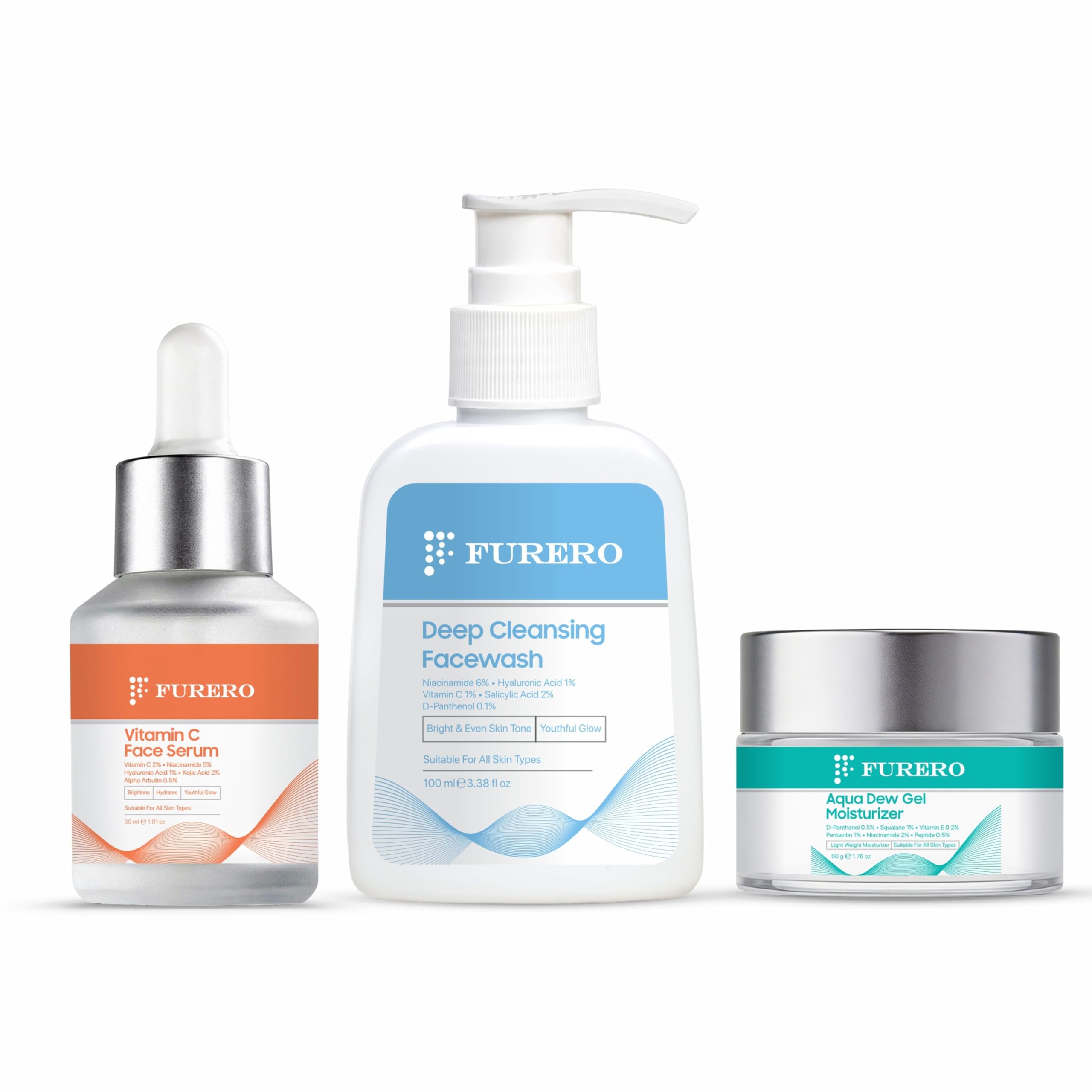 Hydrating Face Wash & 10% Niacinamide Face Serum Kit  Pore Minimizing Foam Cleanser & Brightening Serum For Dark Spots, Acne Ma