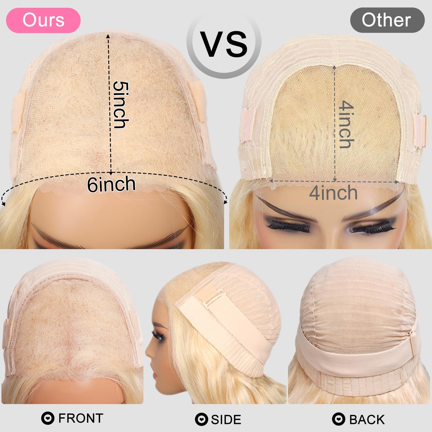 Superlook 6X5 Wear And Go Glueless Wigs Human Hair 613 Lace Front Wig Human Hair 240% Density Blonde Lace Front Wigs Human Hair