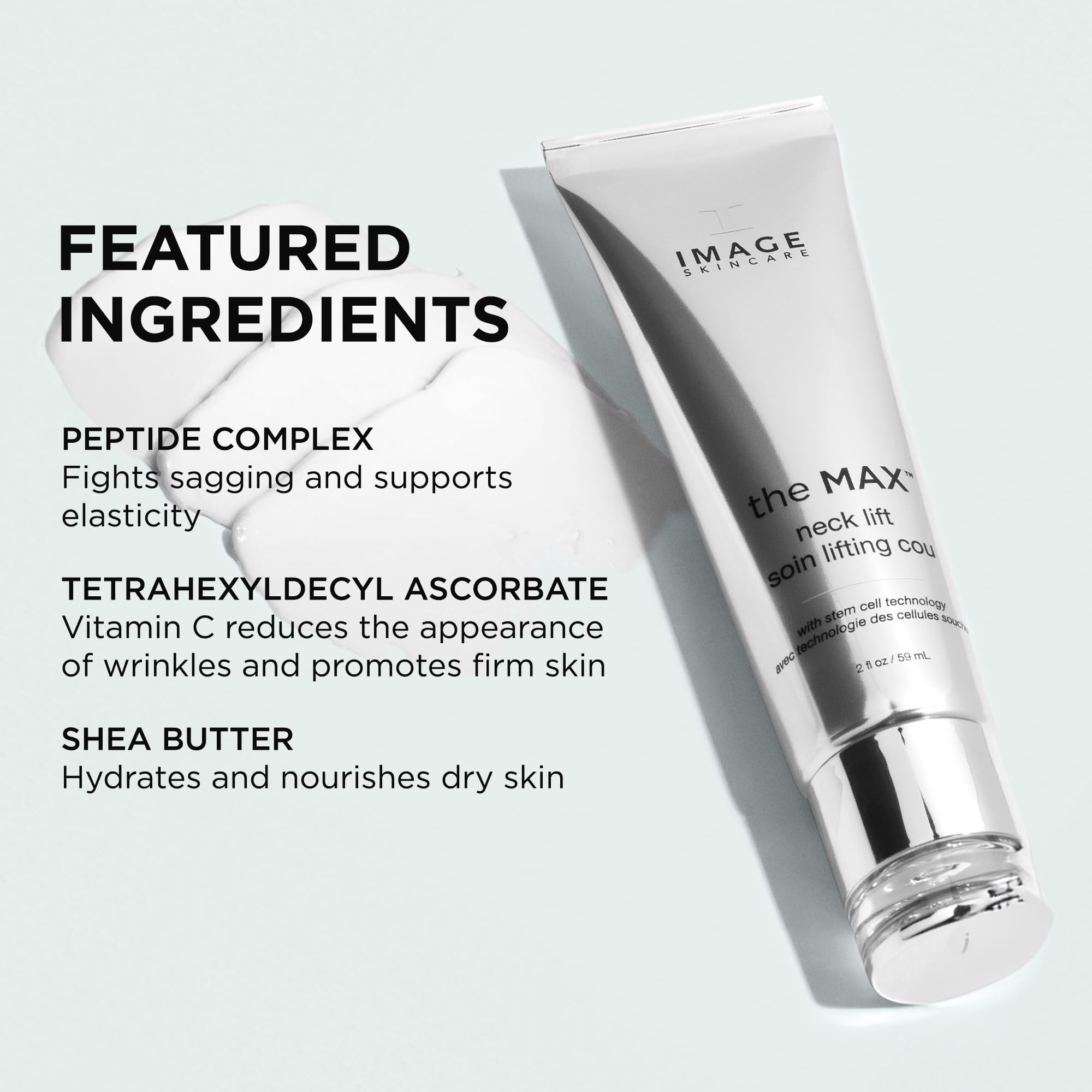 IMAGE Skincare, the MAX Neck Lift, Firming Cream to Uplift the Appearance of Sagging Skin, Improve Appearance of Fine Lines, 2 f
