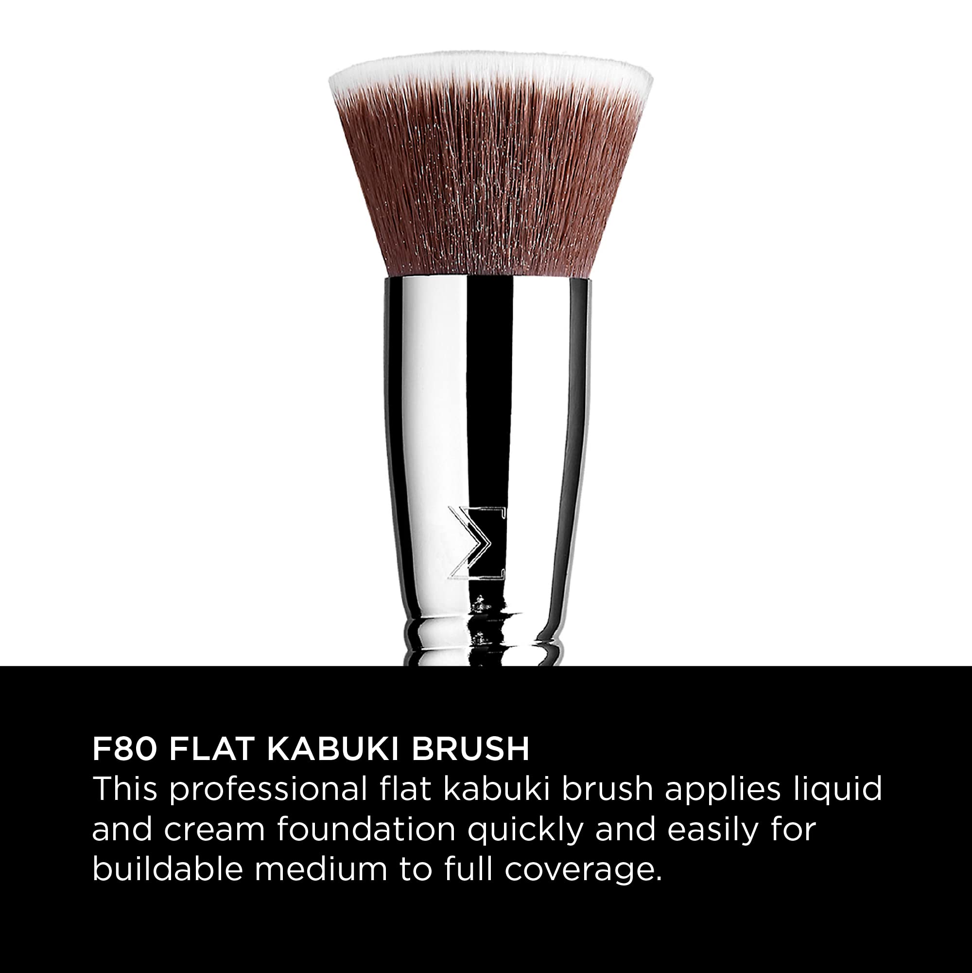 Sigma Beauty F80 Flat Kabuki Brush, Best Selling Foundation Brush & Professional Grade Makeup Brush To Blend Liquid & Cream Prod