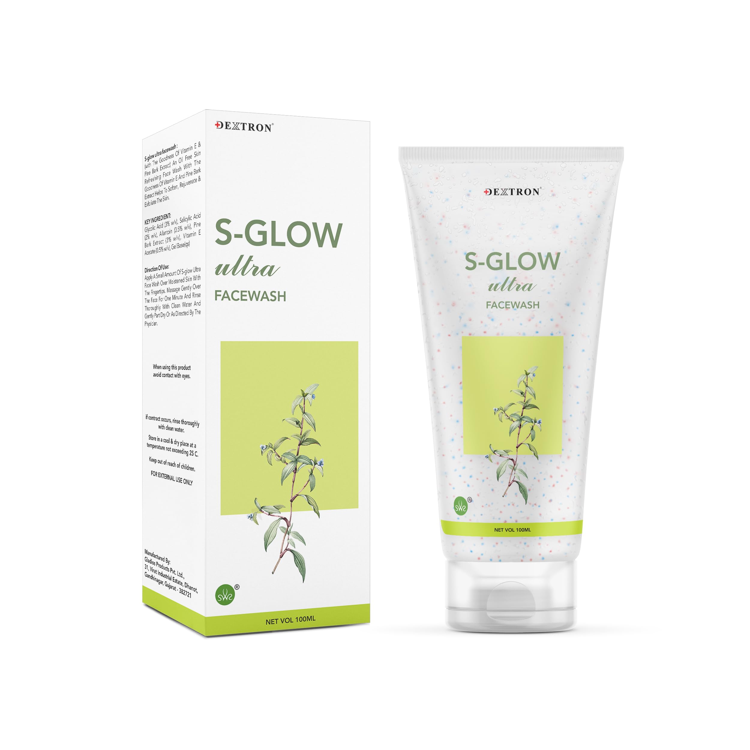 Dextron SGlow Ultra Facewash, 100Ml