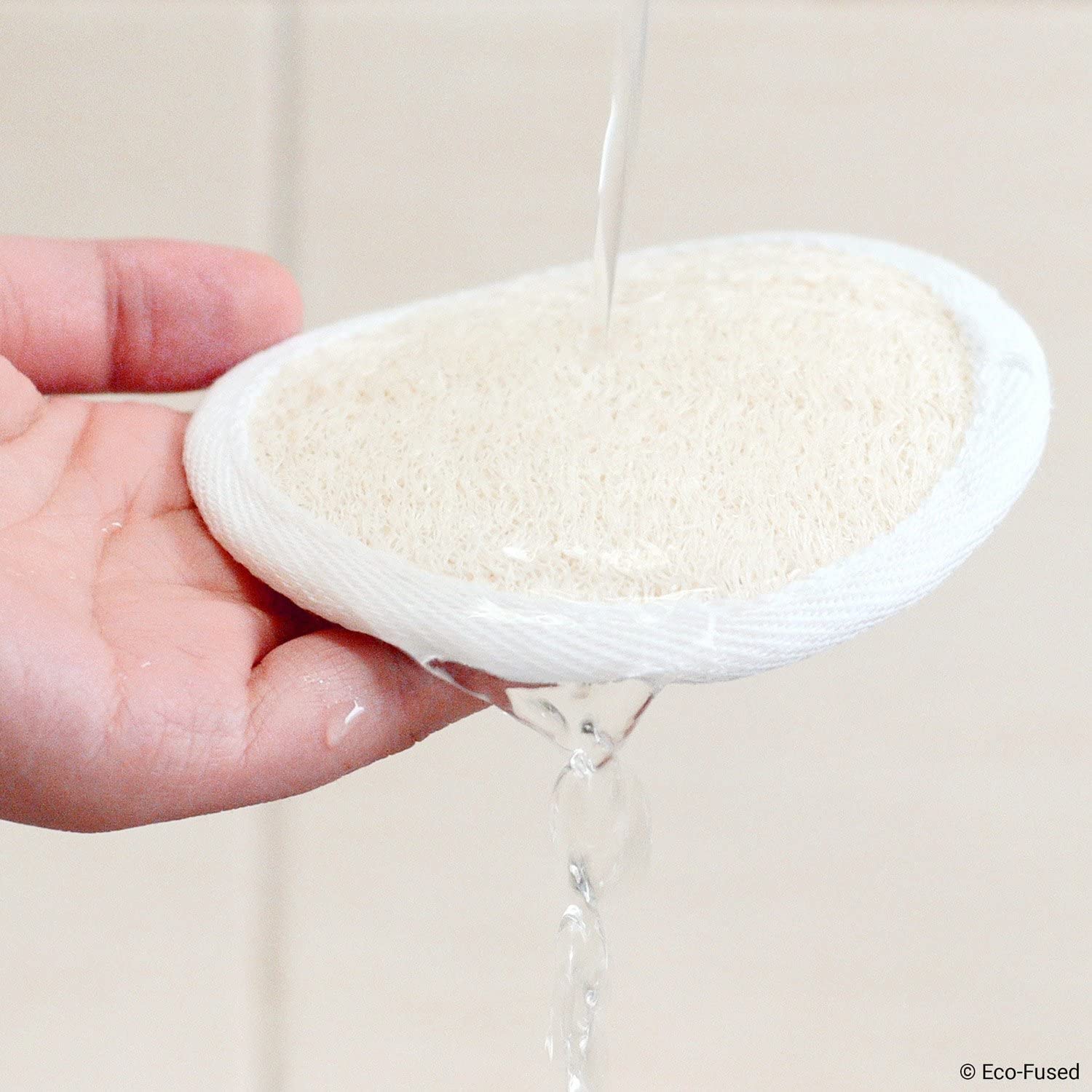 Loofah Pads (Pack Of 5) - Exfoliating Scrubbing Sponges - Natural Luffa Material - Essential Skin Care Product - For Shower/Bath