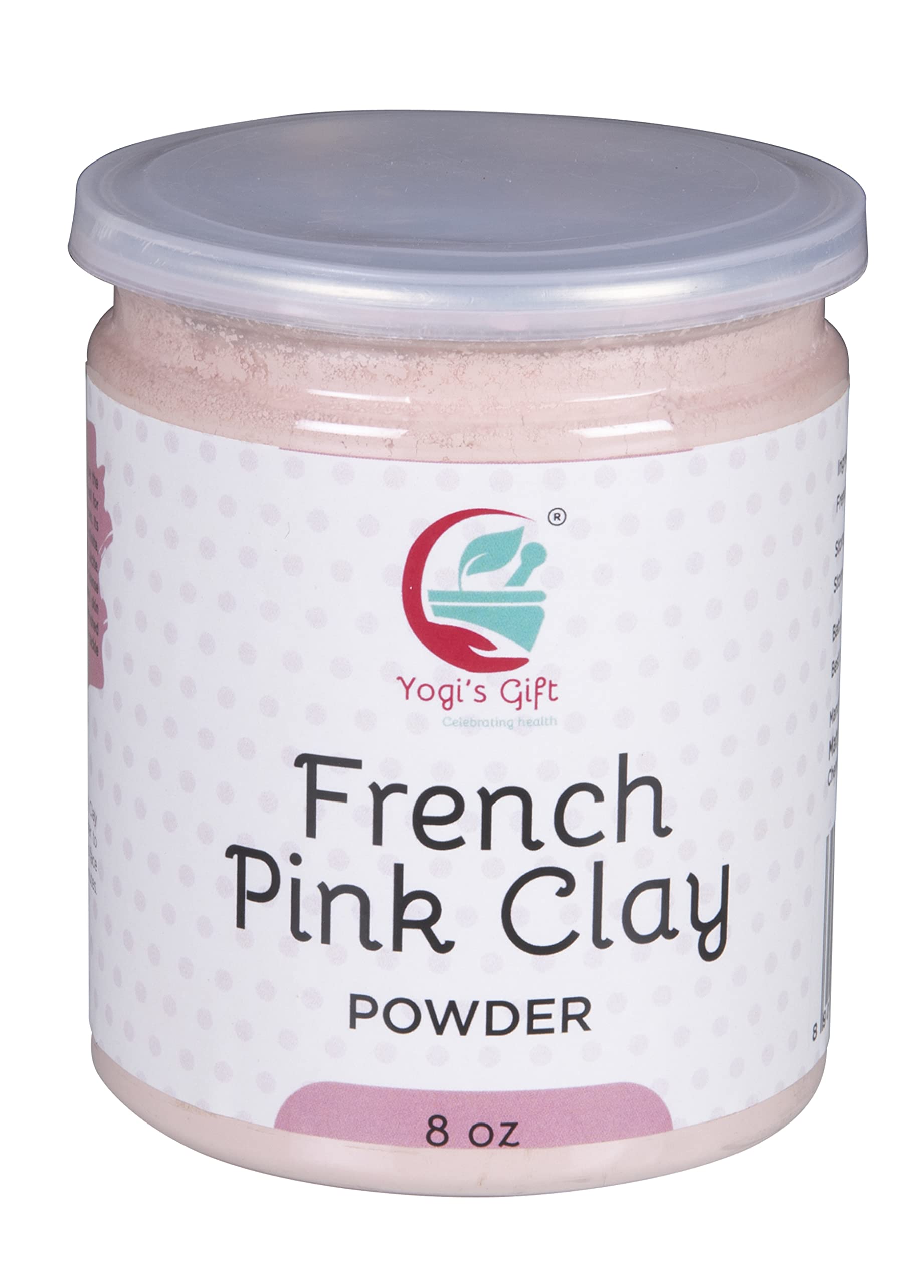 Pink Clay/Rose Clay Powder for Soap Making | 8 Oz | Fine, Gentle and Soothing Clay for Face Masks, Soaps and More | by Yogi's Gi