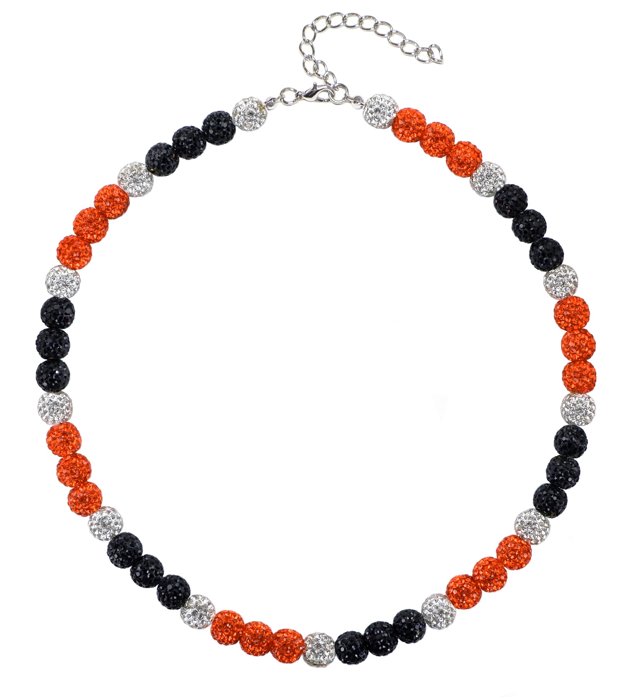 SUPBOMM Baseball Ice Necklace, Bling Beaded Necklaces, Drip Chain, League Team Colors Gifts for Men, SFGiants