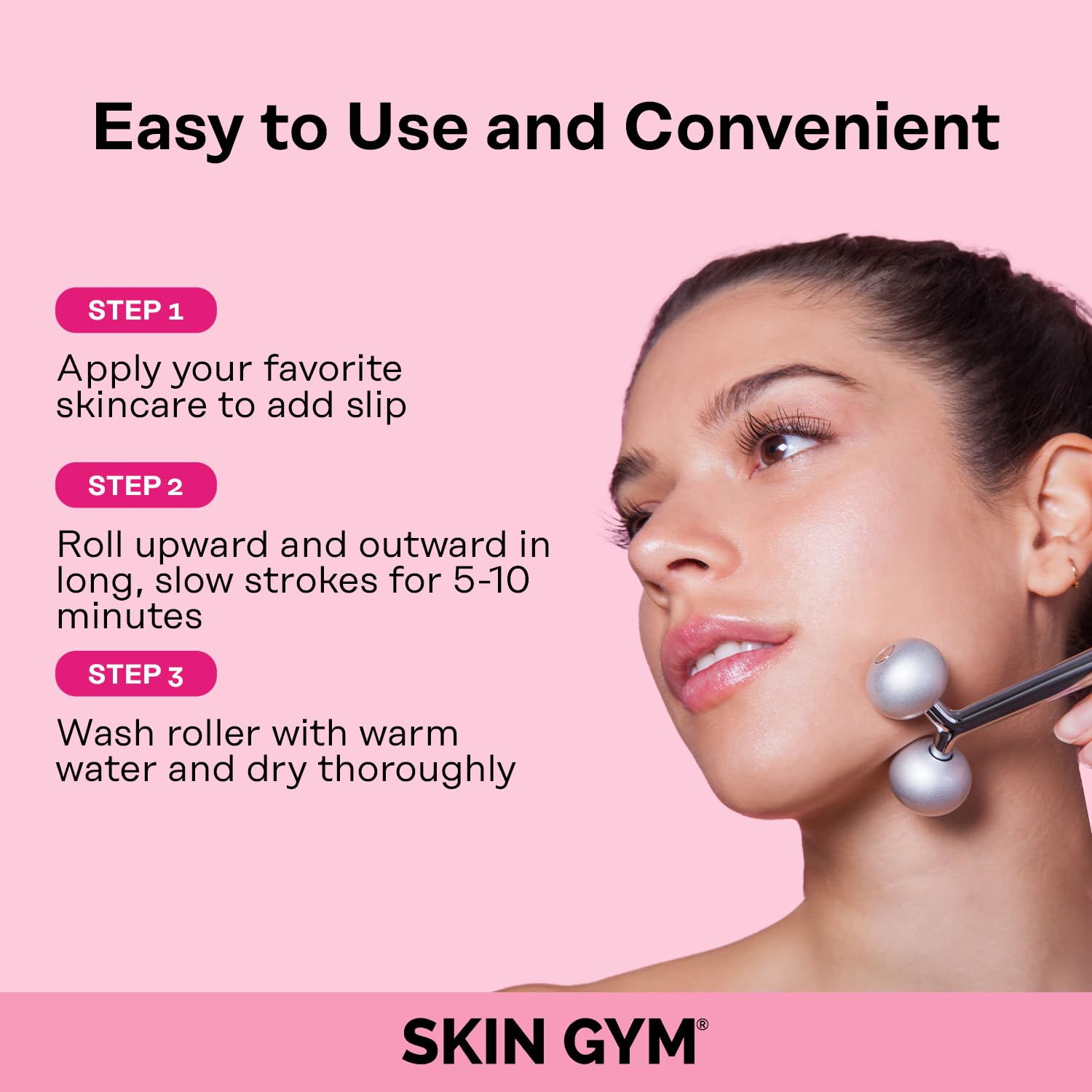 Skin Gym Face Sculptor Beauty Roller - Stainless Steel Face Roller Massager Tool For Wrinkles And Lifting, Anti Aging Facial Rol