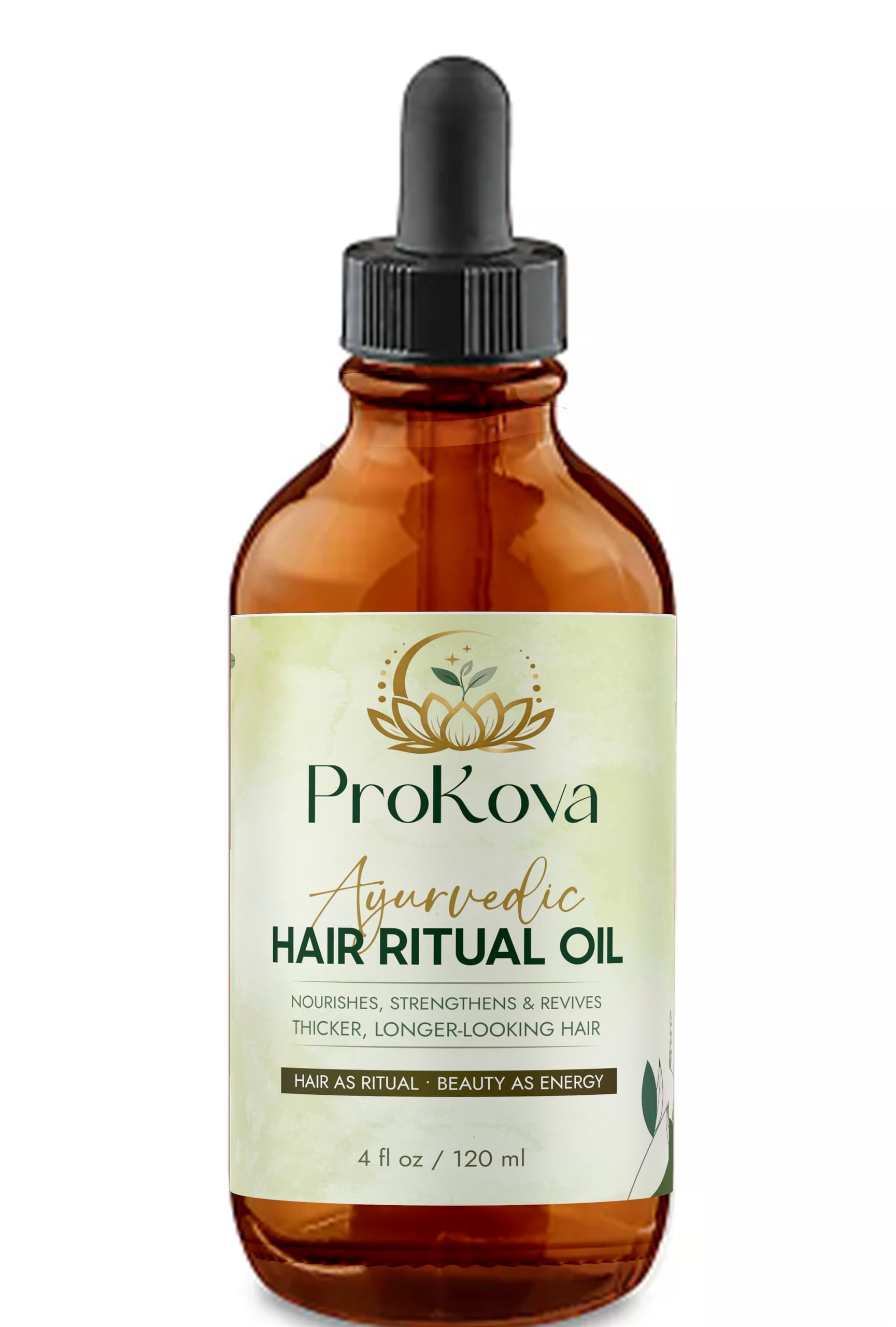 PROKOVA Ayurvedic Hair Growth Oil for Women & Men, Rosemary, Castor & Herbal Hair Oil, Helps Support Hair Growth, Strengthens Ro