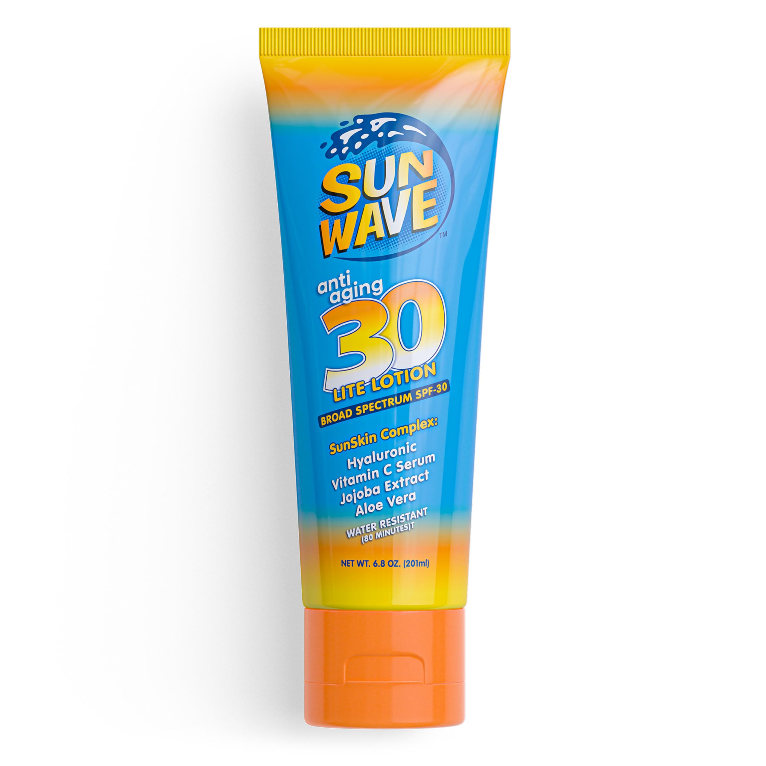Sun Wave AntiAging Lite Lotion SPF 30 | SunSkin Complex with Hyaluronic Acid, Vitamin C, Jojoba & Aloe Vera | ReefSafe Broad S