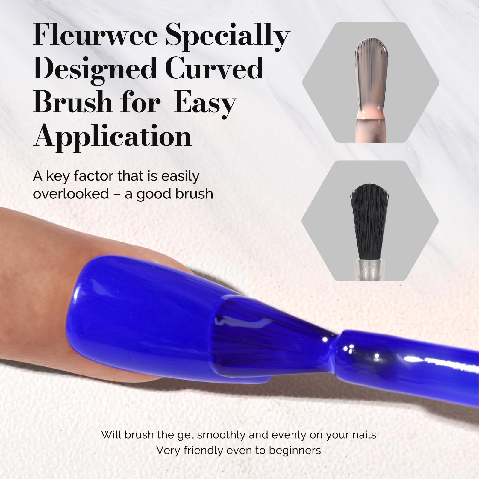 Melodysusie Fleurwee Plant-Based Uv Gel Nail Polish, Hema Free, 21 Non-Toxic, Royal Blue P40, Long Lasting No Chip, Summer Color