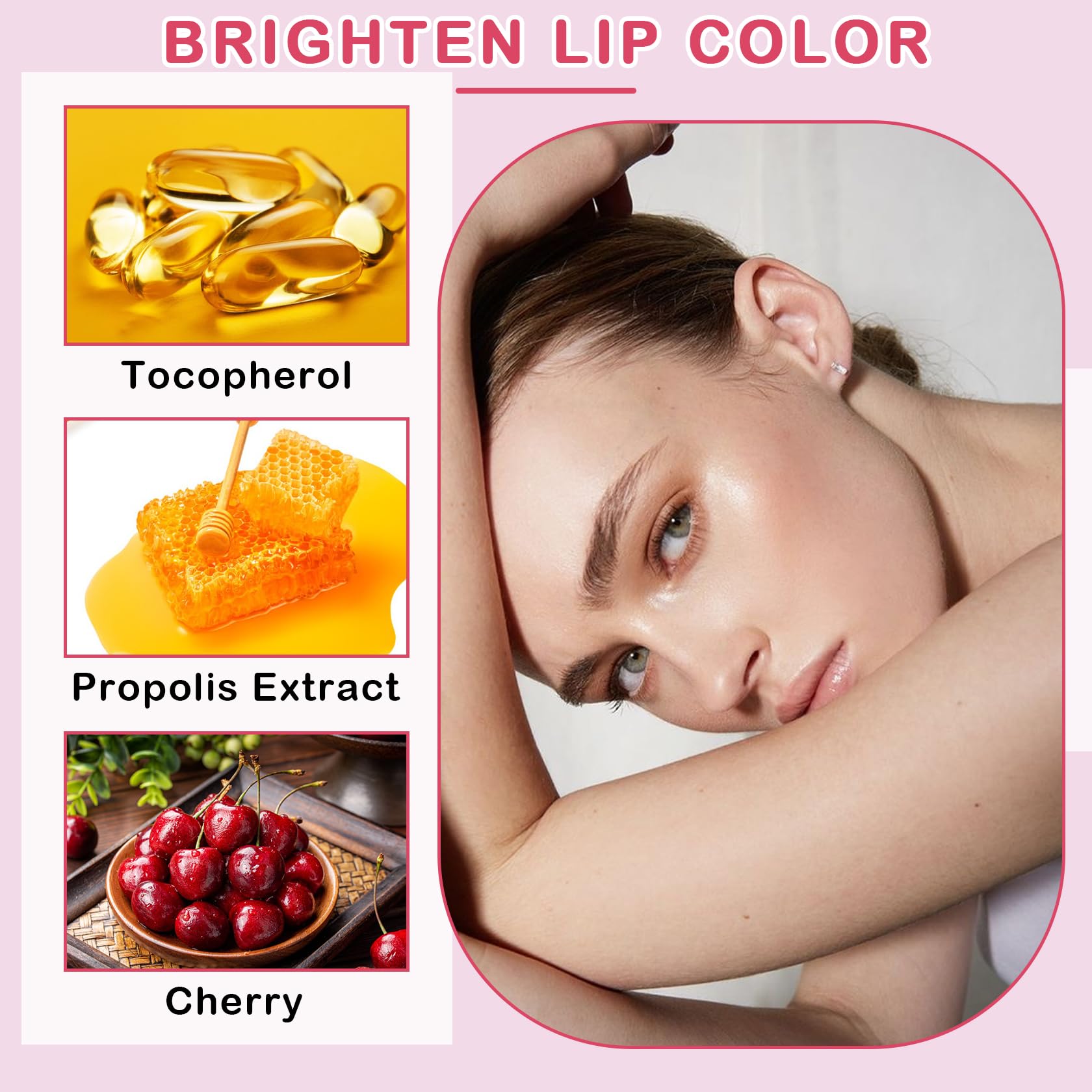 XINGXYUEL 2PCS Bee Lip Balm Honey Pot Cherry Honey Lip Balm Sleeping Lip Mask Silky Hydrating Bee Lip Balm Honey Lip Mask Overni