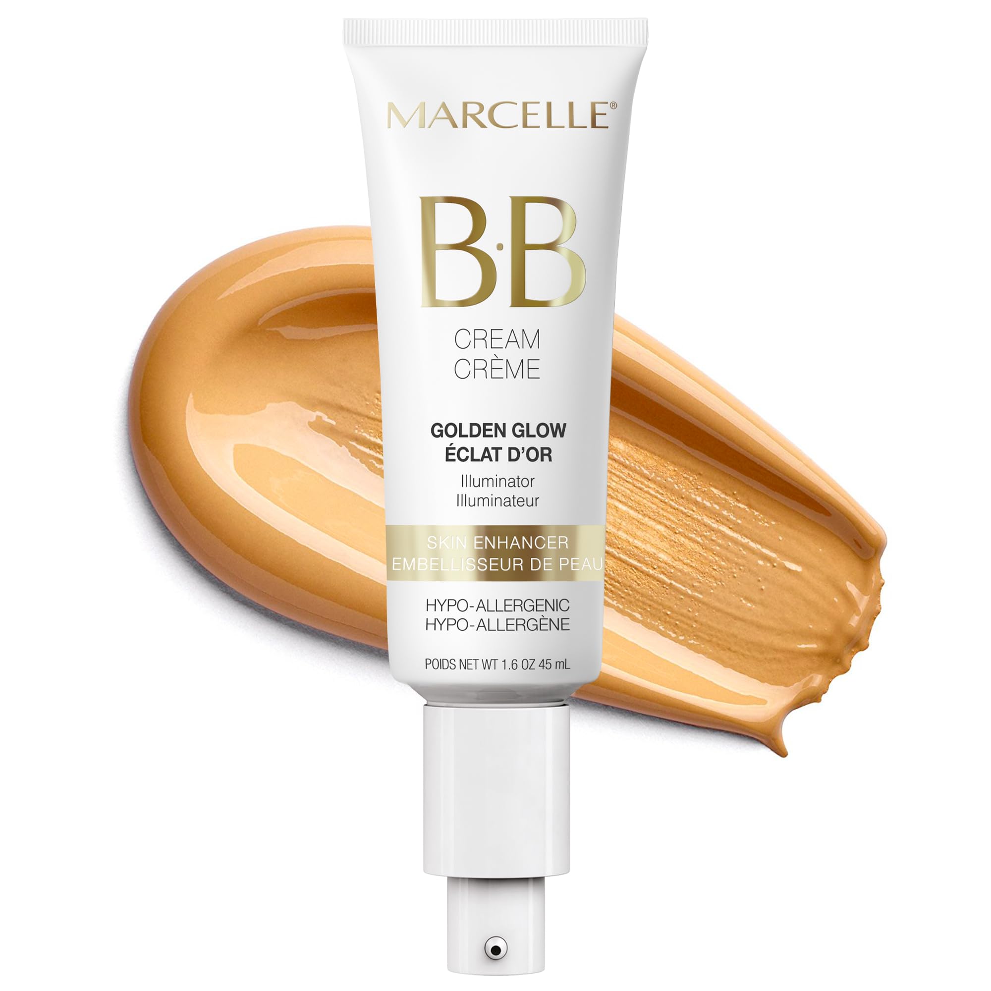 Marcelle Bb Cream Golden Glow, Universal Shade, Tinted Moisturizer, Skin Enhancer, Illuminator, Beauty Balm, Non-Comedogenic, Pa